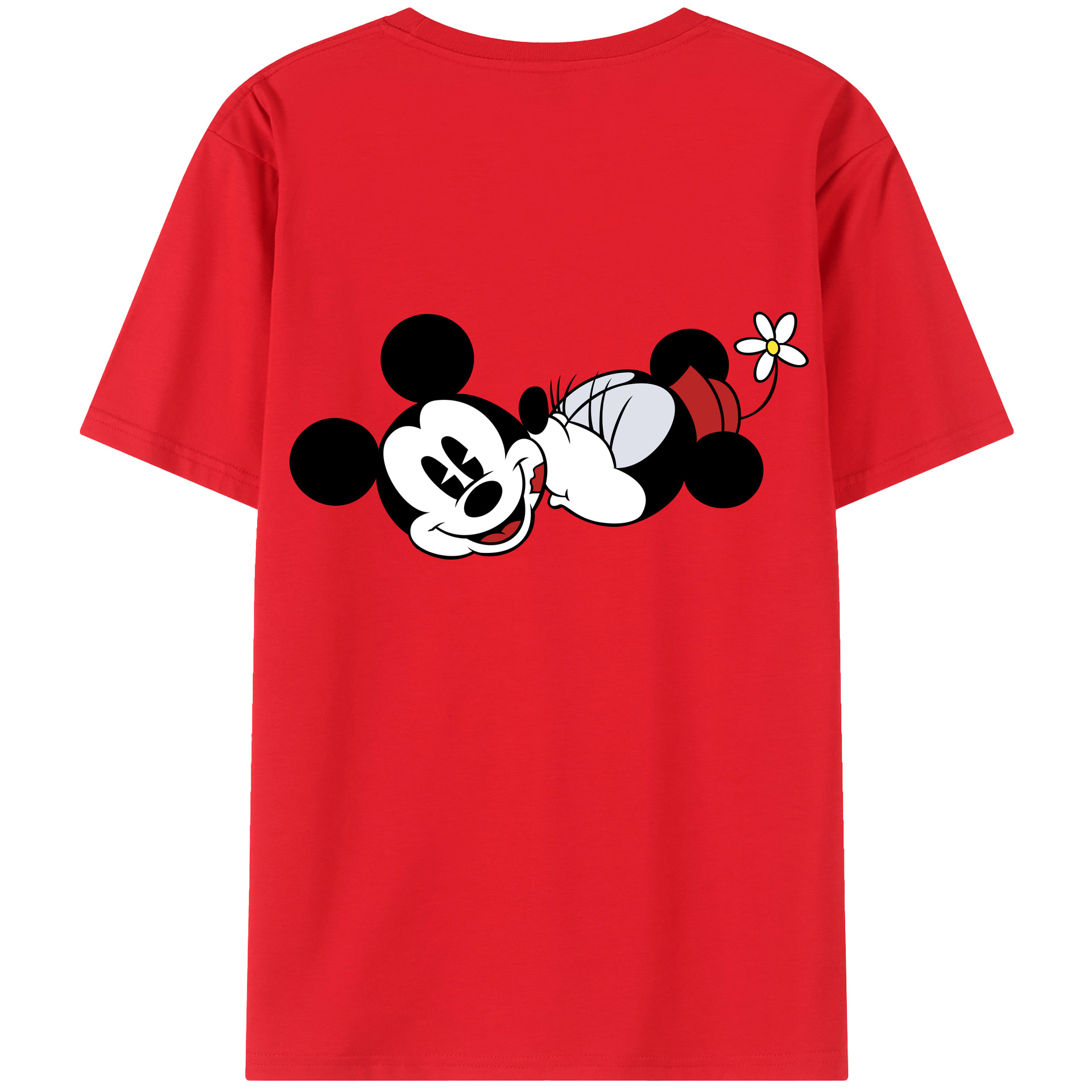 （画像用） ミッキーマウス Mickey Mouse レディース半袖Tシャツ(バックプリント)