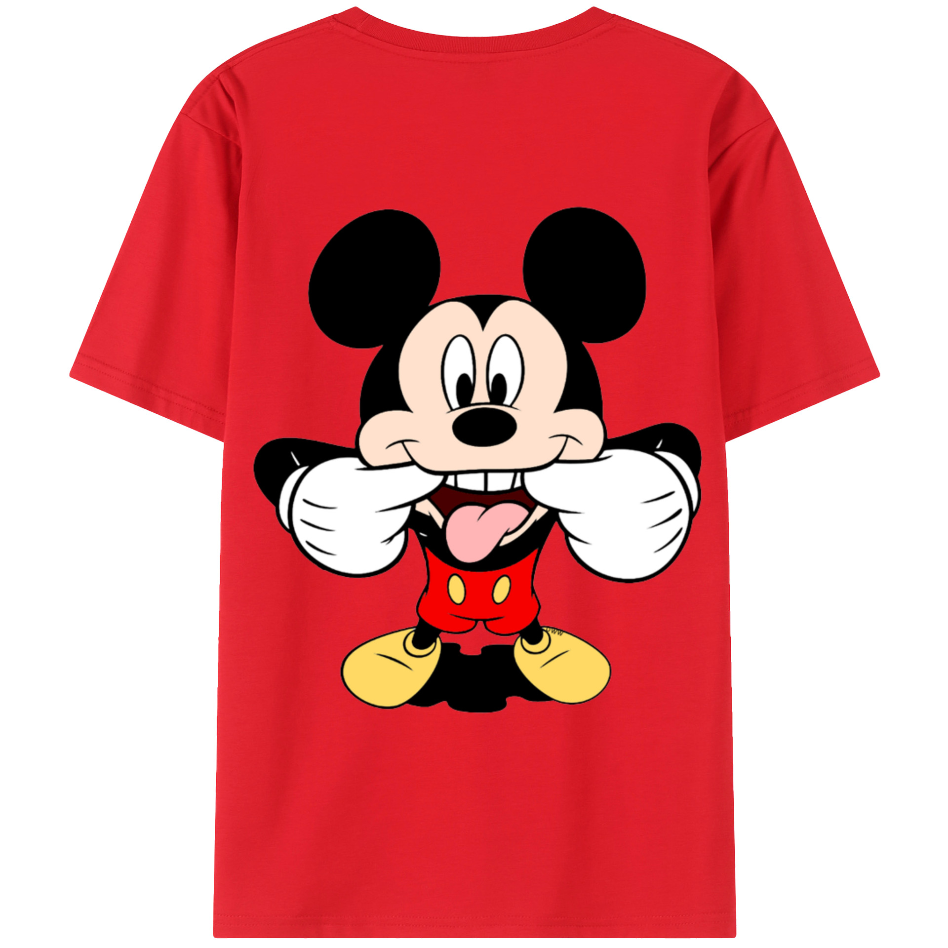 （画像用） ミッキーマウス Mickey Mouse レディース半袖Tシャツ(バックプリント)