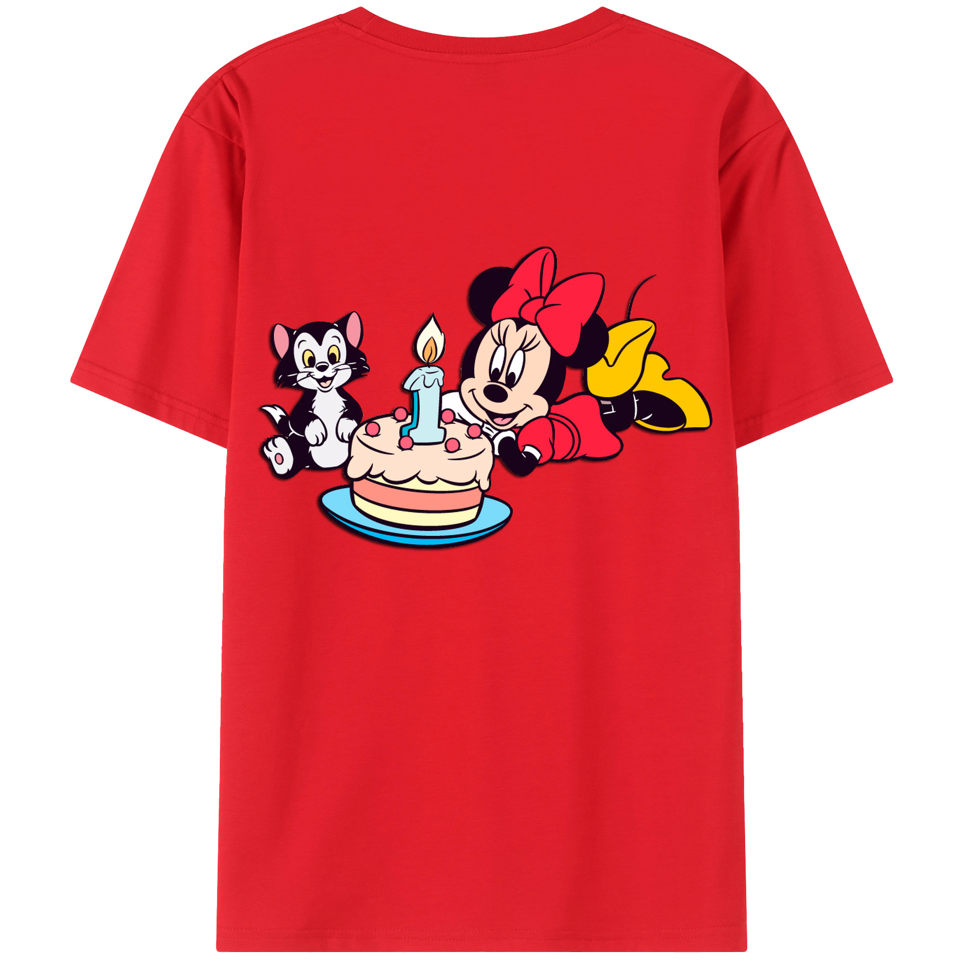 （画像用） ミッキーマウス Mickey Mouse レディース半袖Tシャツ(バックプリント)