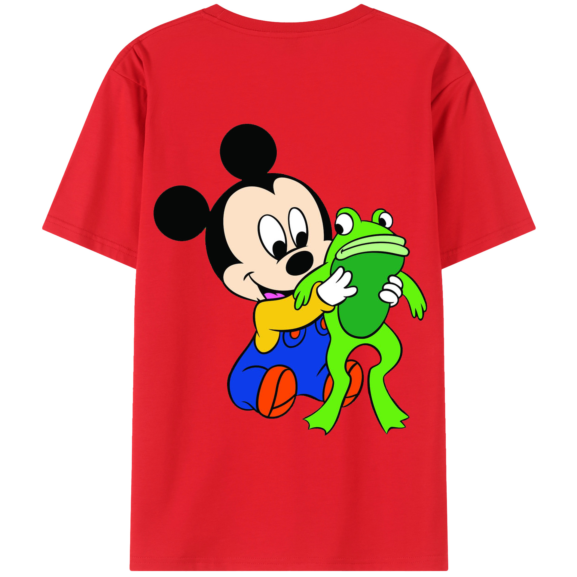 （画像用） ミッキーマウス Mickey Mouse レディース半袖Tシャツ(バックプリント)