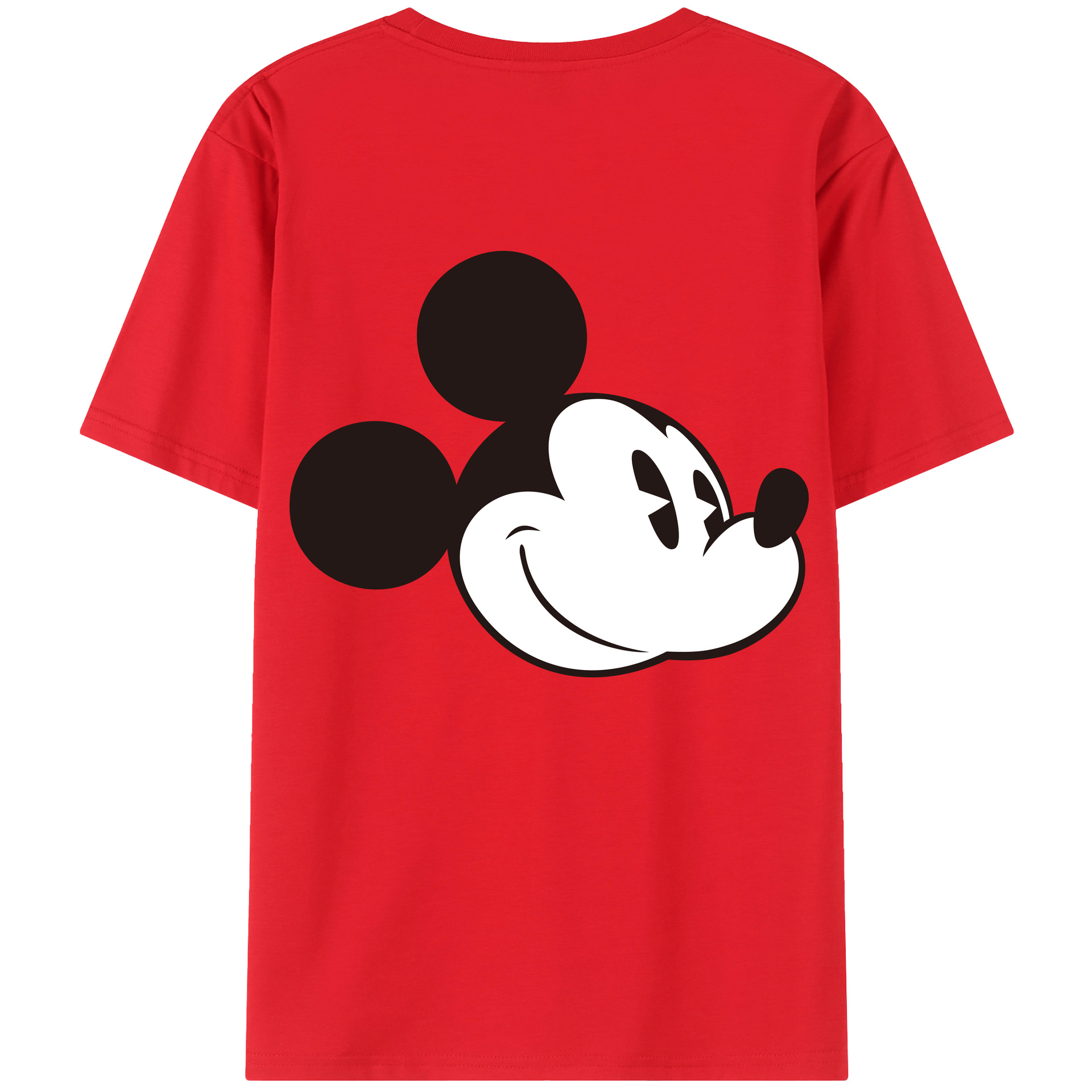 （画像用） ミッキーマウス Mickey Mouse レディース半袖Tシャツ(バックプリント)