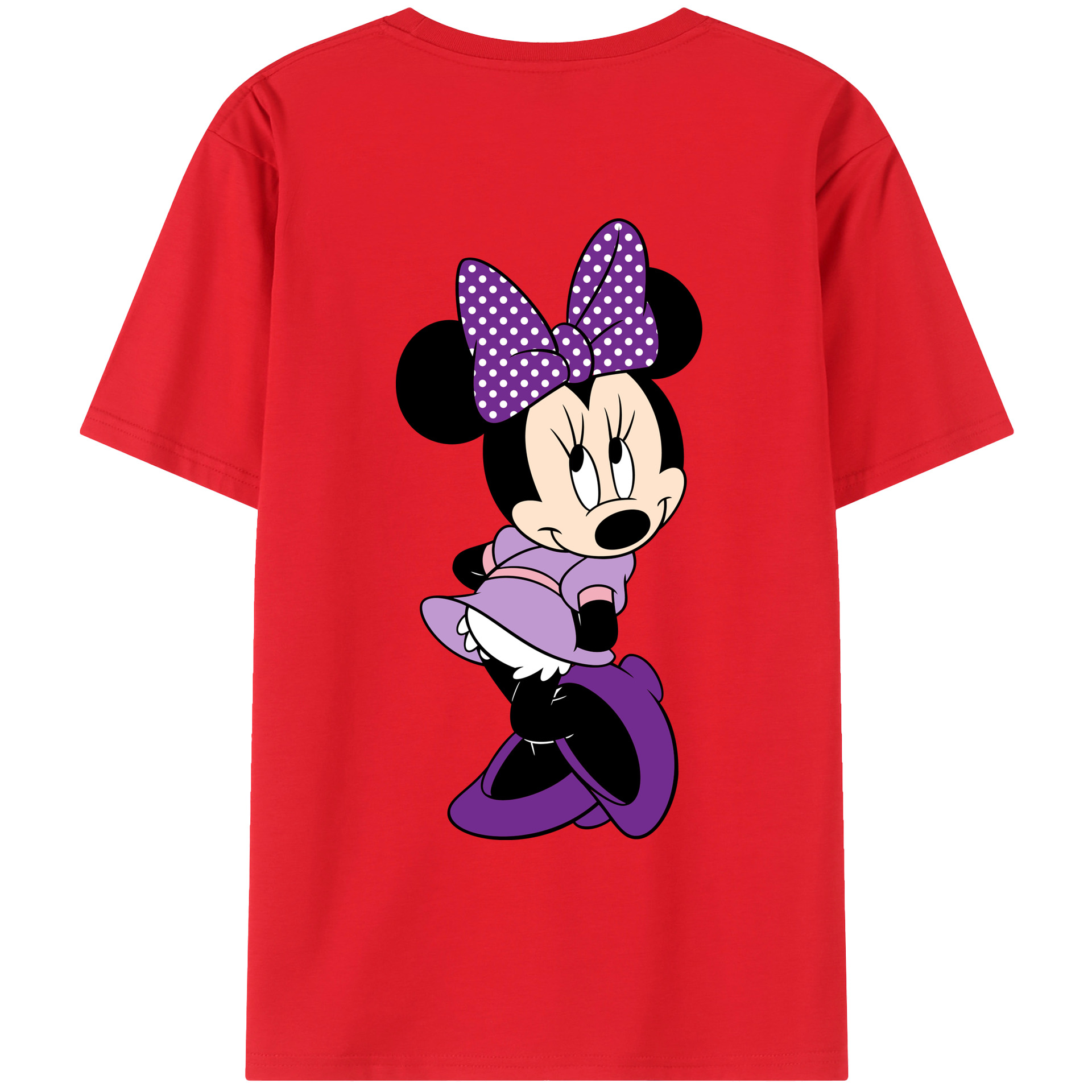 （画像用） ミッキーマウス Mickey Mouse レディース半袖Tシャツ(バックプリント)