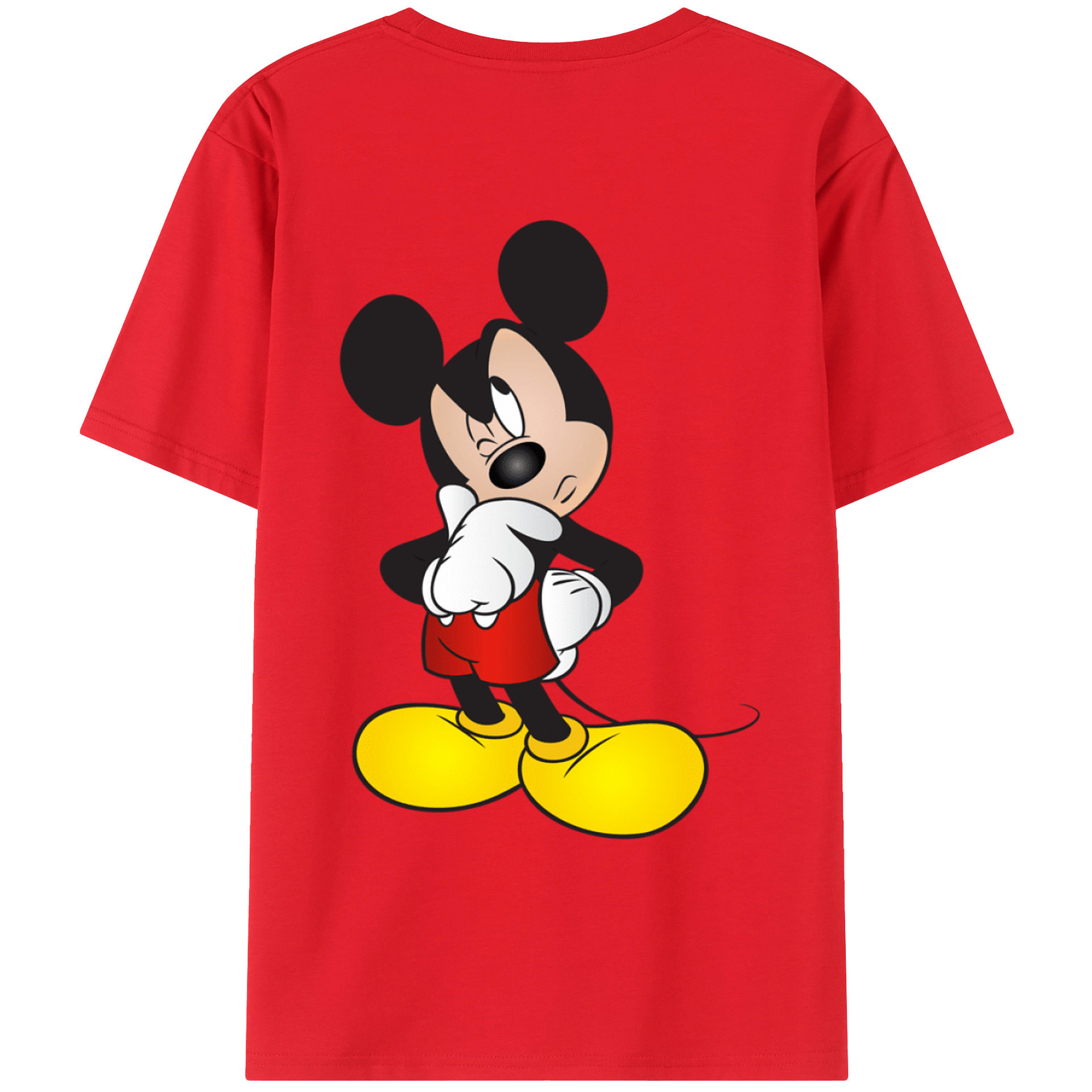 （画像用） ミッキーマウス Mickey Mouse レディース半袖Tシャツ(バックプリント)