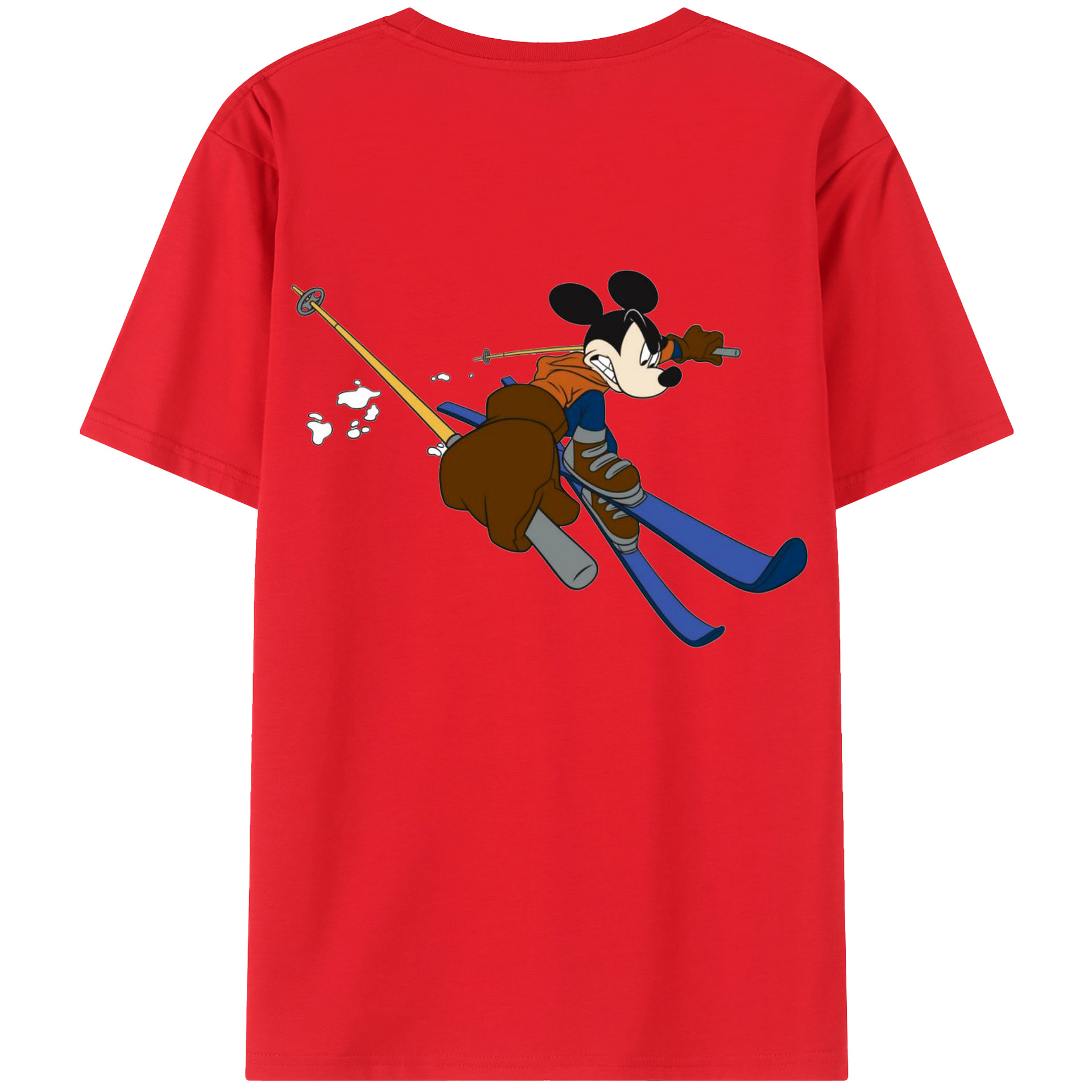 （画像用） ミッキーマウス Mickey Mouse レディース半袖Tシャツ(バックプリント)
