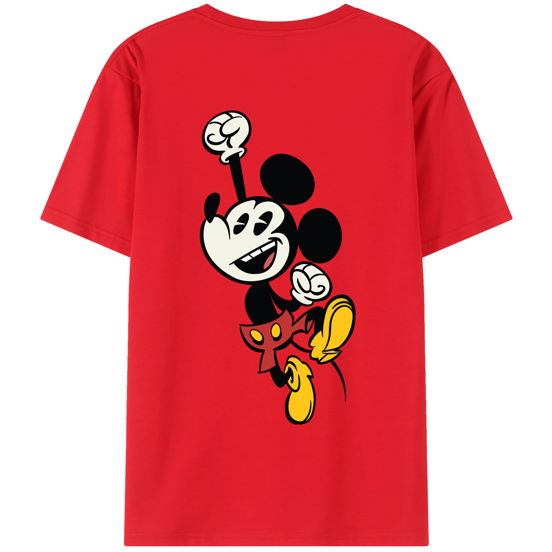 （画像用） ミッキーマウス Mickey Mouse レディース半袖Tシャツ(バックプリント)