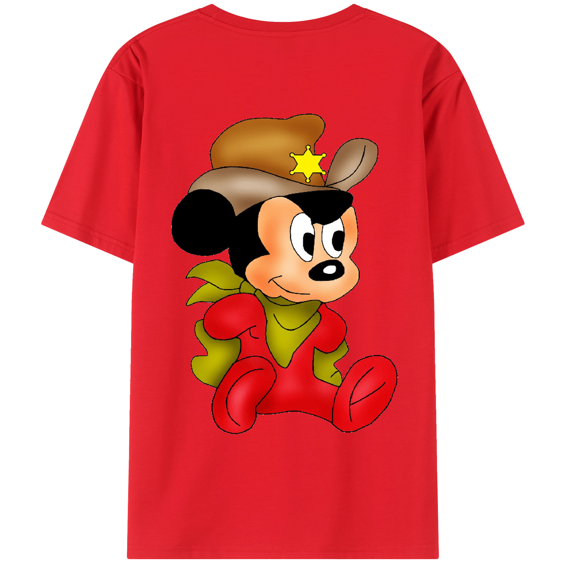 （画像用） ミッキーマウス Mickey Mouse レディース半袖Tシャツ(バックプリント)