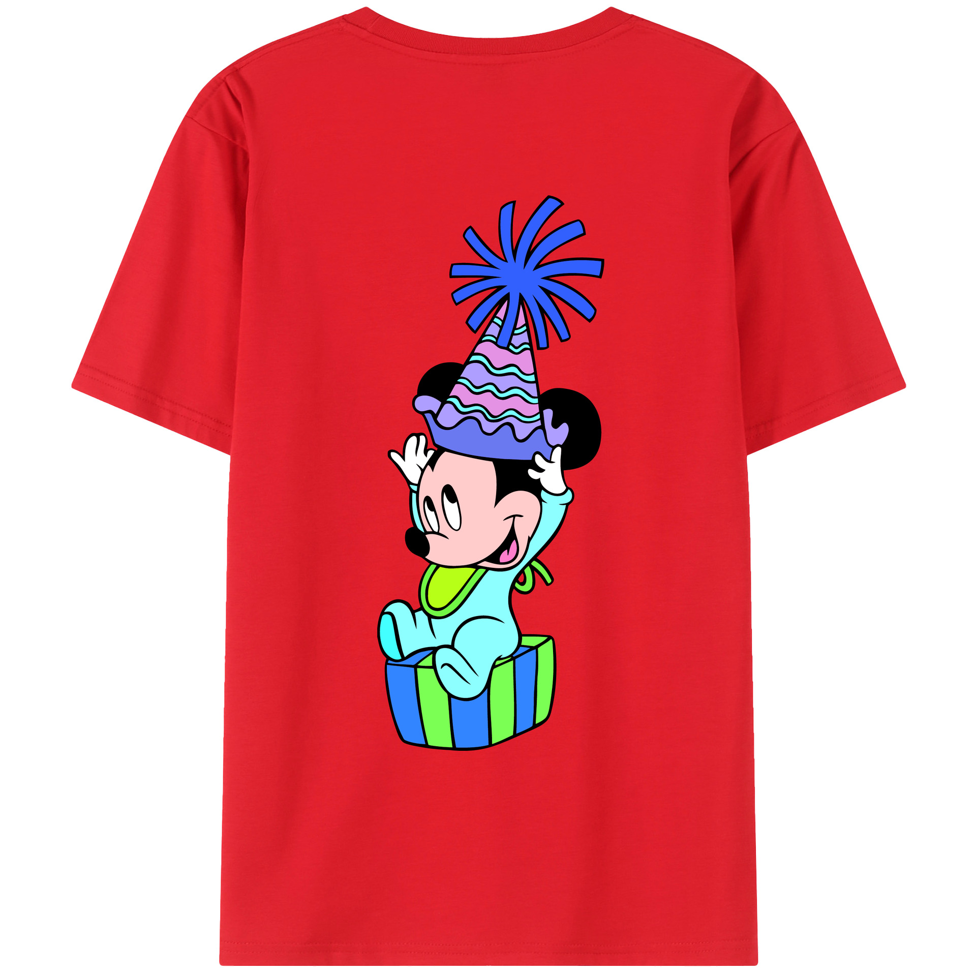 （画像用） ミッキーマウス Mickey Mouse レディース半袖Tシャツ(バックプリント)