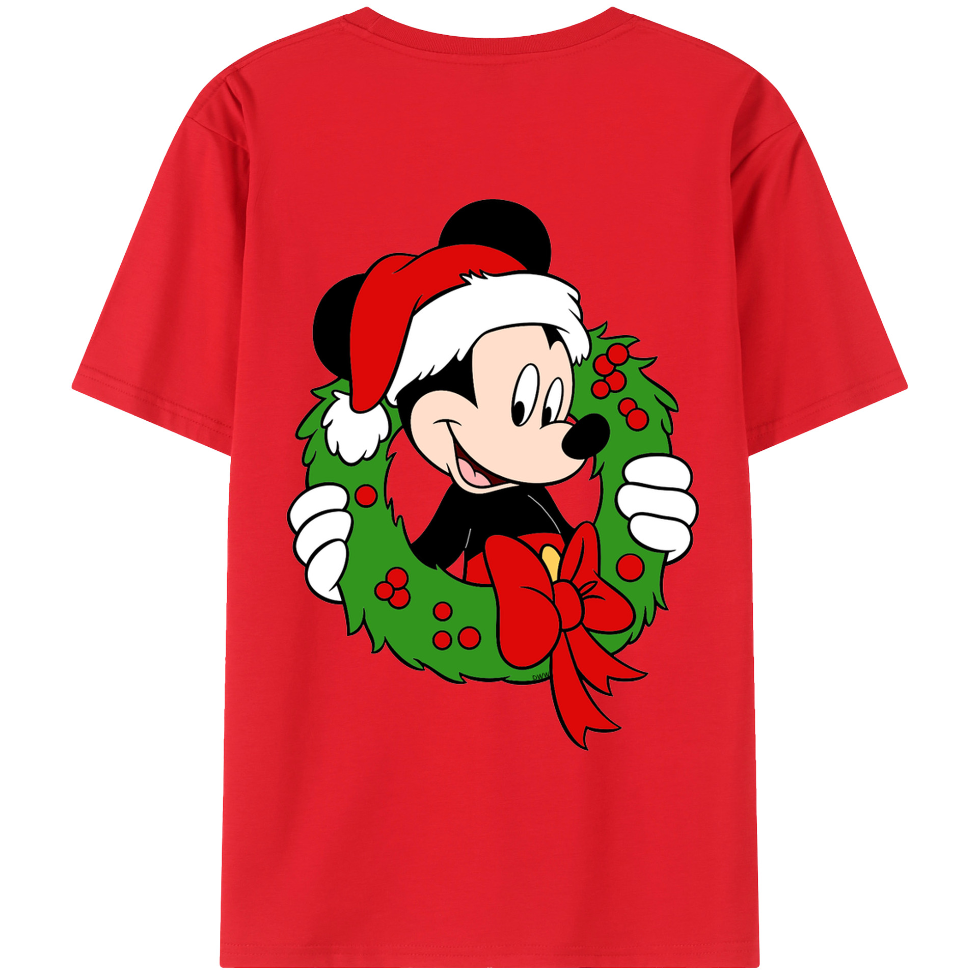 （画像用） ミッキーマウス Mickey Mouse レディース半袖Tシャツ(バックプリント)