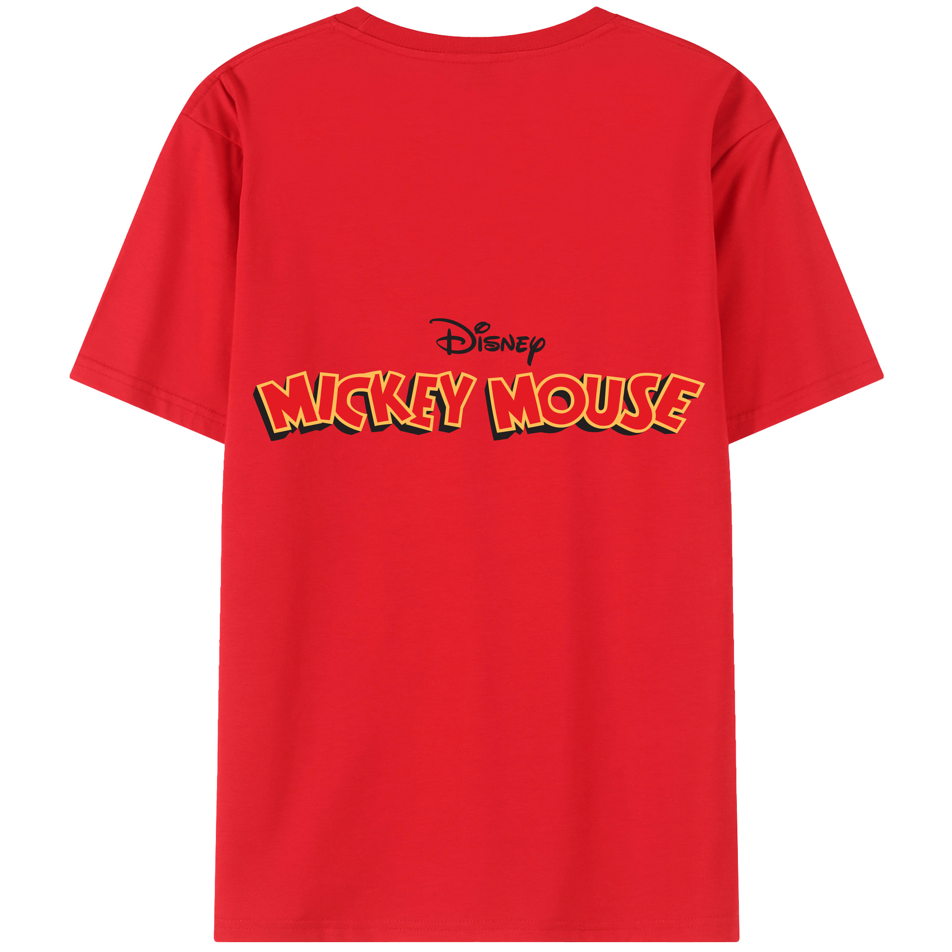 （画像用） ミッキーマウス Mickey Mouse レディース半袖Tシャツ(バックプリント)