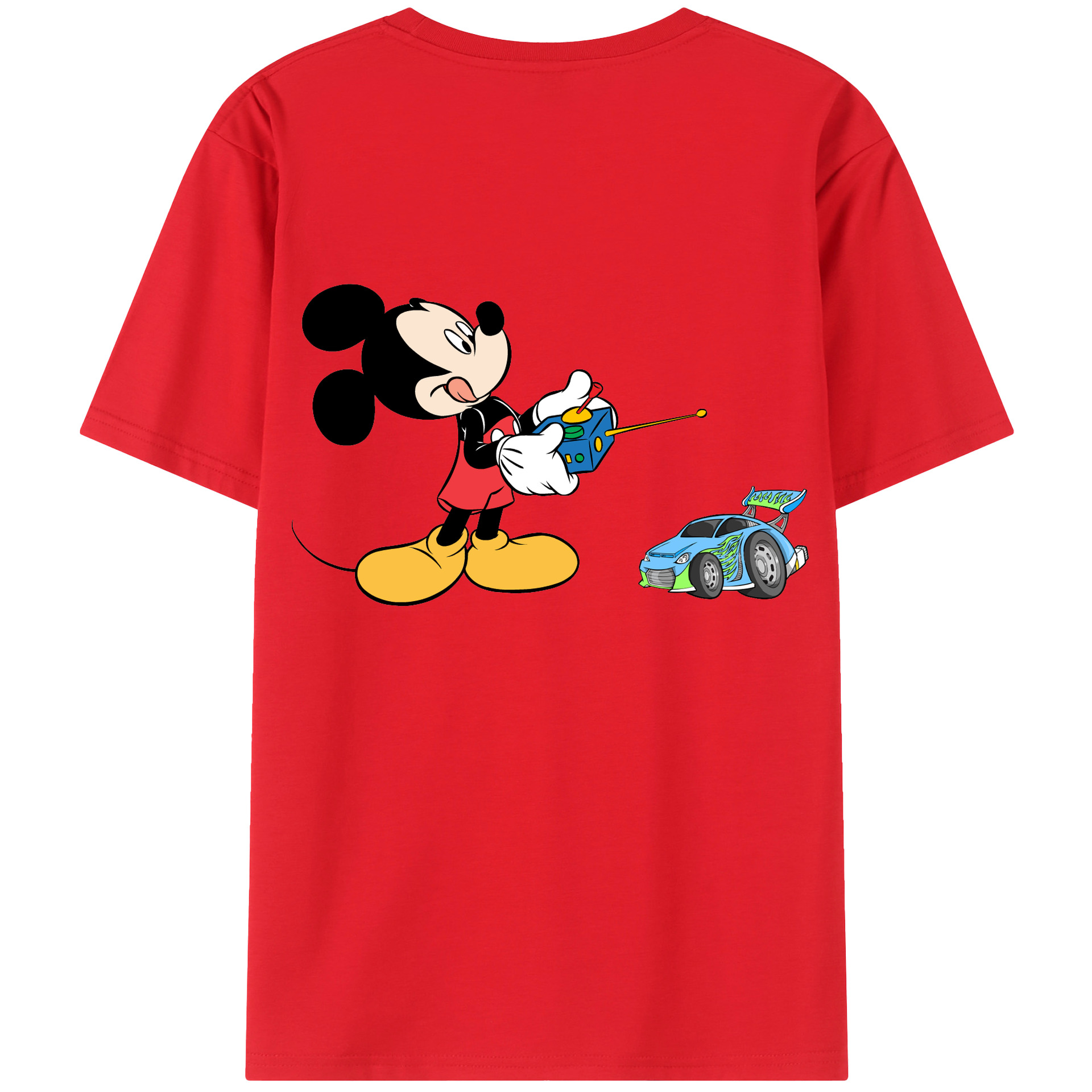 （画像用） ミッキーマウス Mickey Mouse レディース半袖Tシャツ(バックプリント)