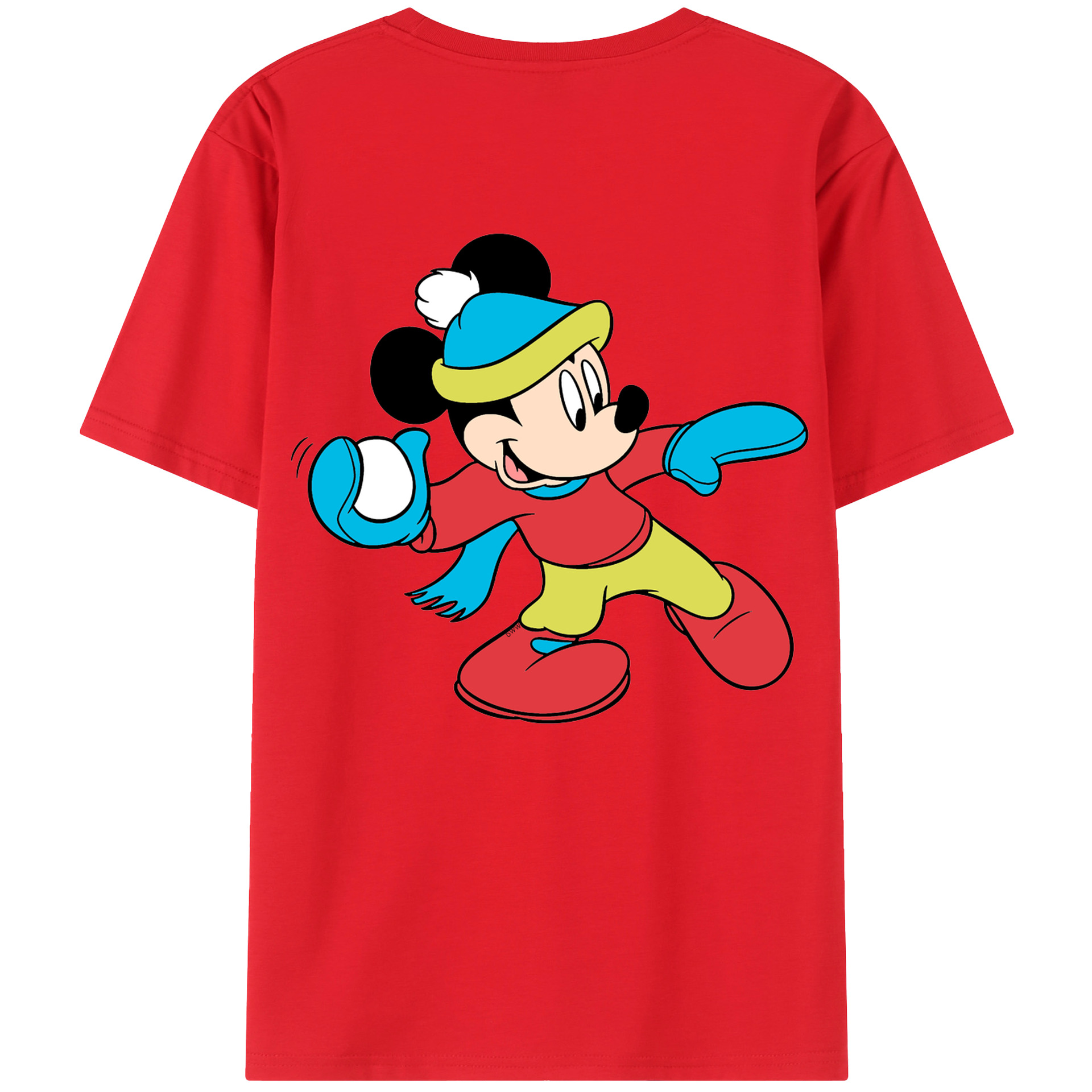 （画像用） ミッキーマウス Mickey Mouse レディース半袖Tシャツ(バックプリント)