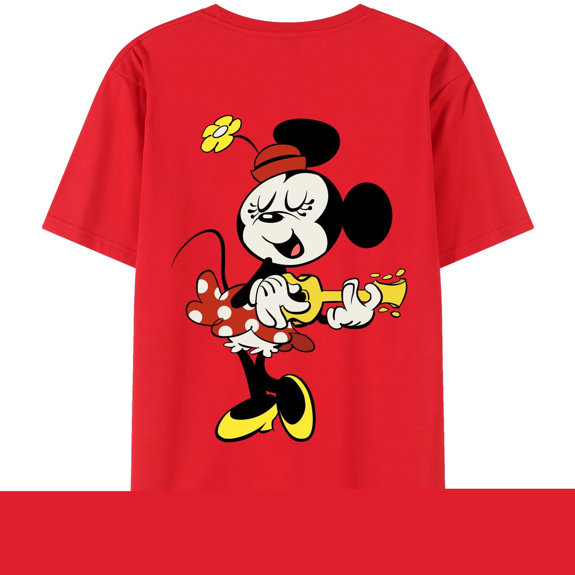 （画像用） ミッキーマウス Mickey Mouse レディース半袖Tシャツ(バックプリント)