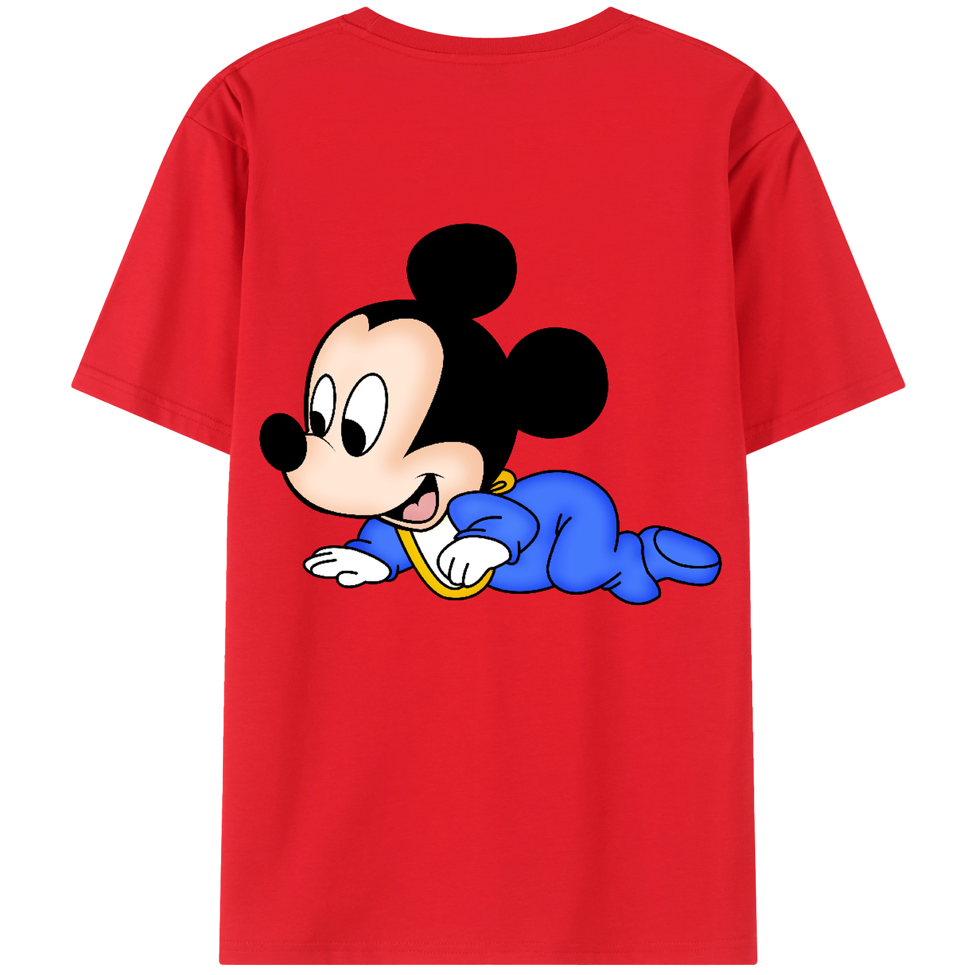 （画像用） ミッキーマウス Mickey Mouse レディース半袖Tシャツ(バックプリント)