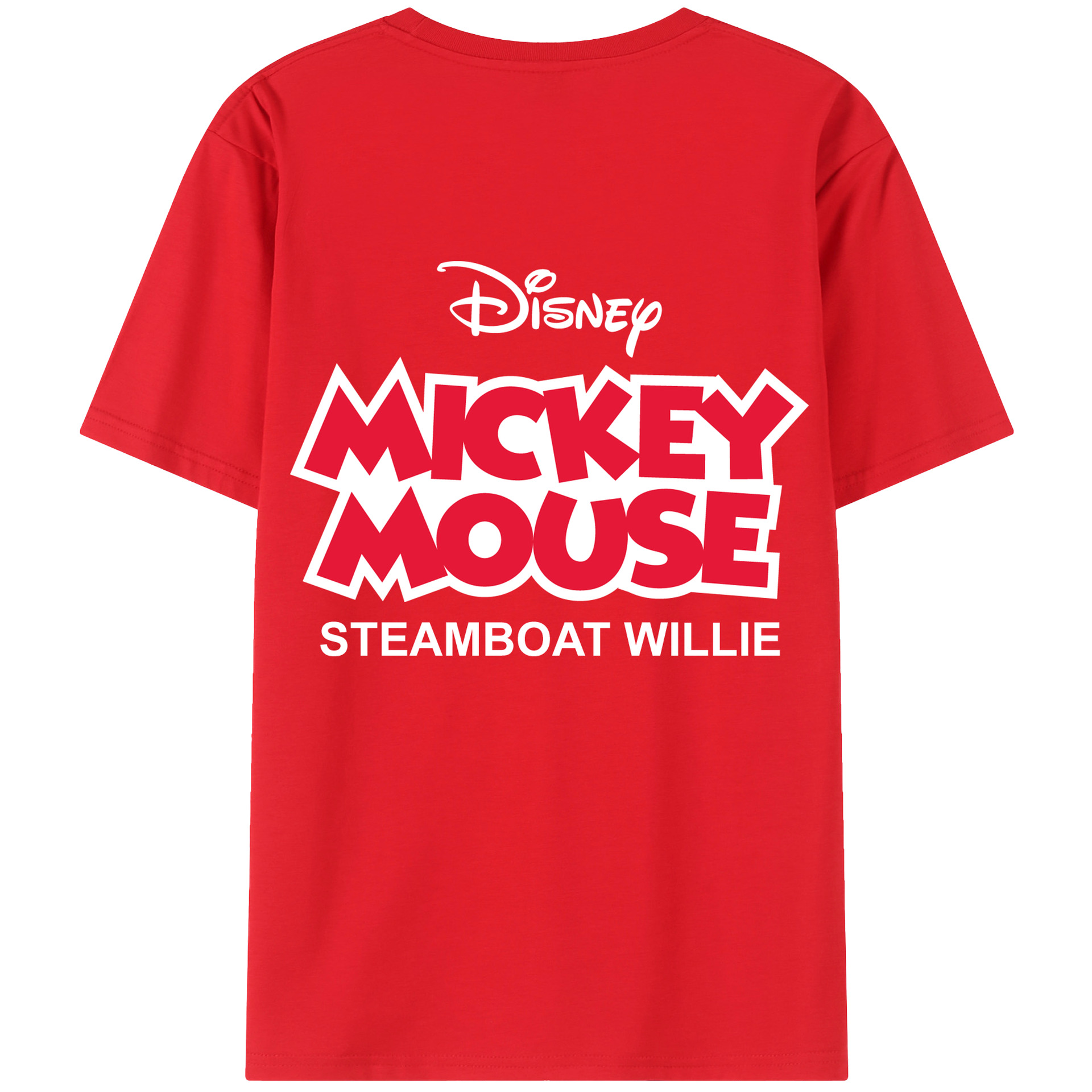 （画像用） ミッキーマウス Mickey Mouse レディース半袖Tシャツ(バックプリント)