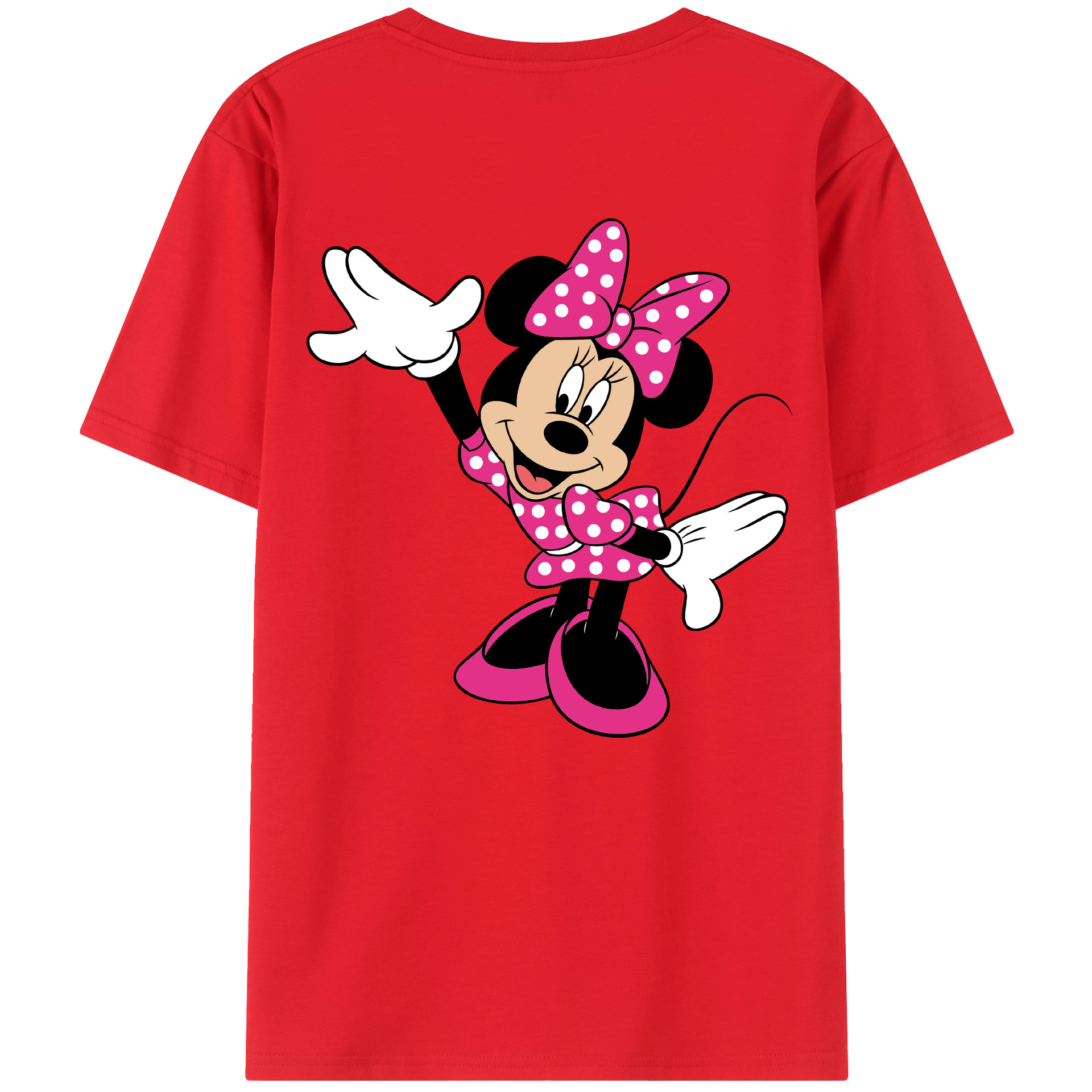 （画像用） ミッキーマウス Mickey Mouse レディース半袖Tシャツ(バックプリント)