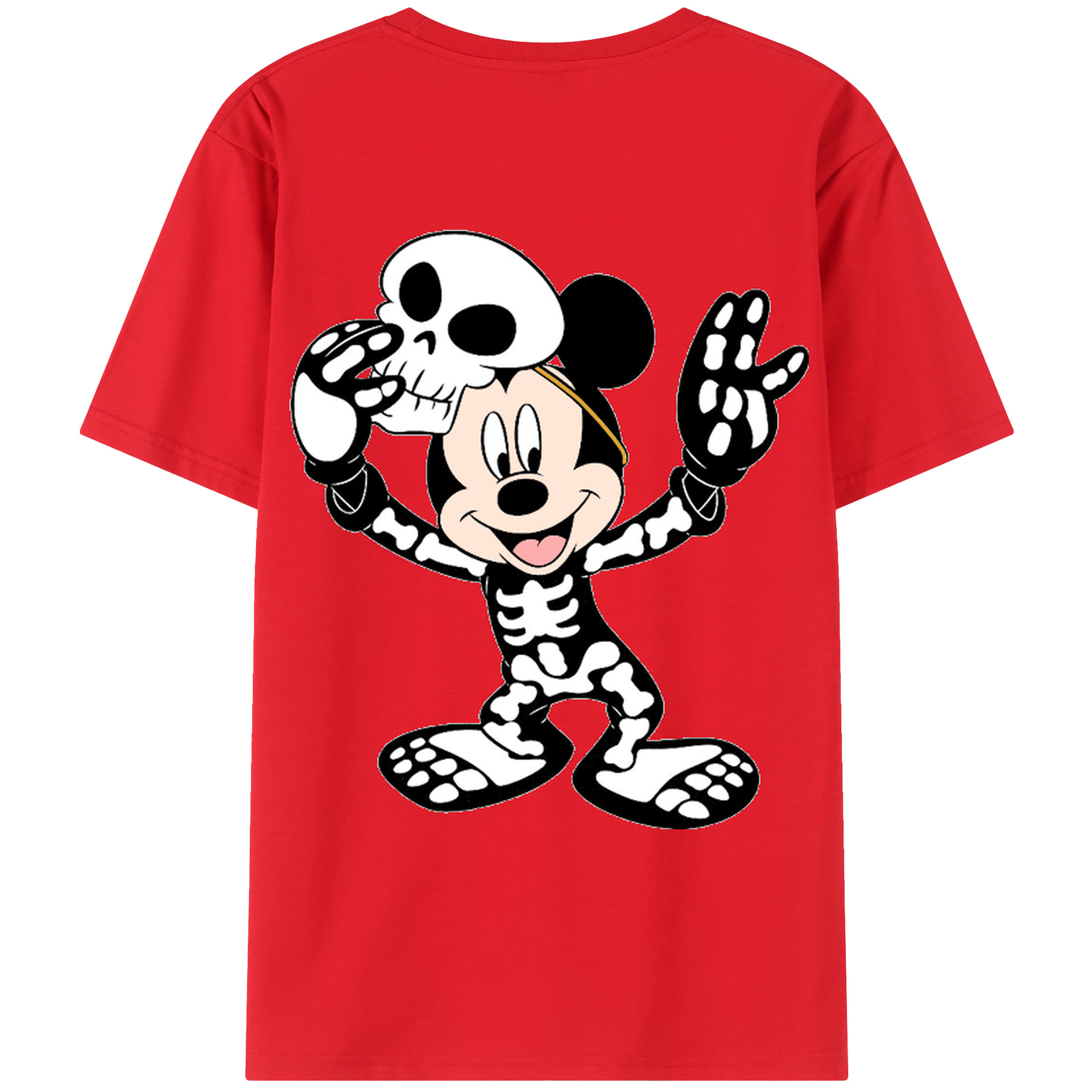 （画像用） ミッキーマウス Mickey Mouse レディース半袖Tシャツ(バックプリント)