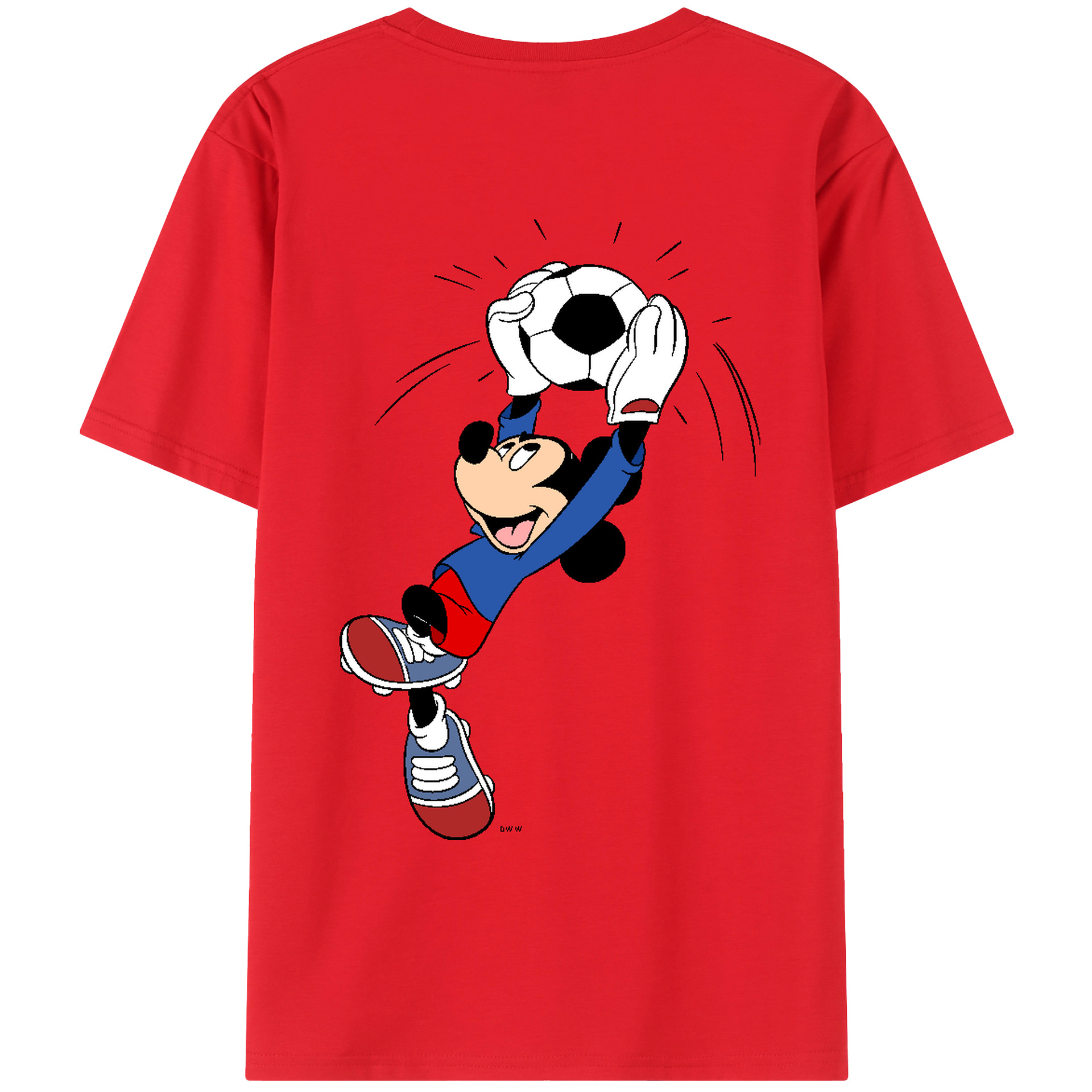 （画像用） ミッキーマウス Mickey Mouse レディース半袖Tシャツ(バックプリント)