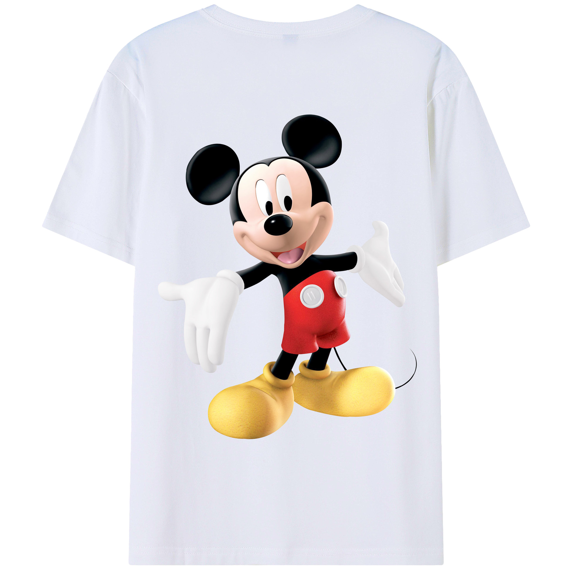 （画像用） ミッキーマウス Mickey Mouse レディース半袖Tシャツ(バックプリント)