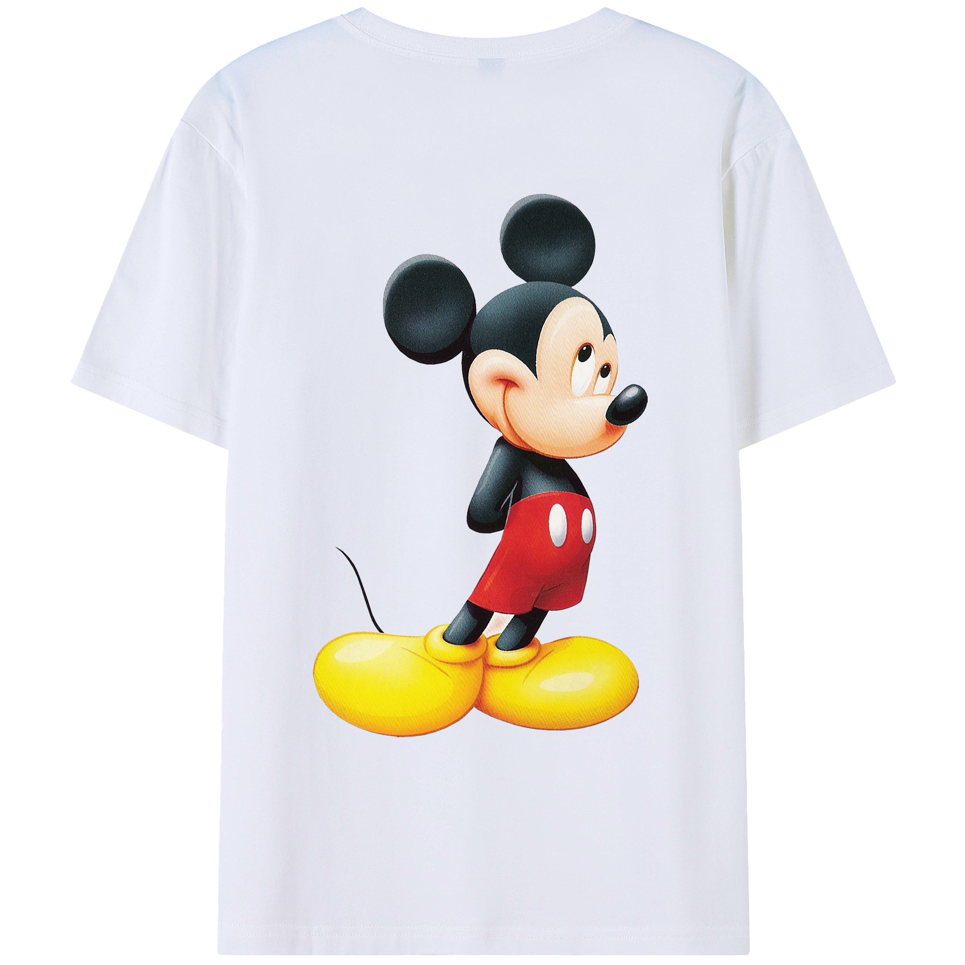 （画像用） ミッキーマウス Mickey Mouse レディース半袖Tシャツ(バックプリント)
