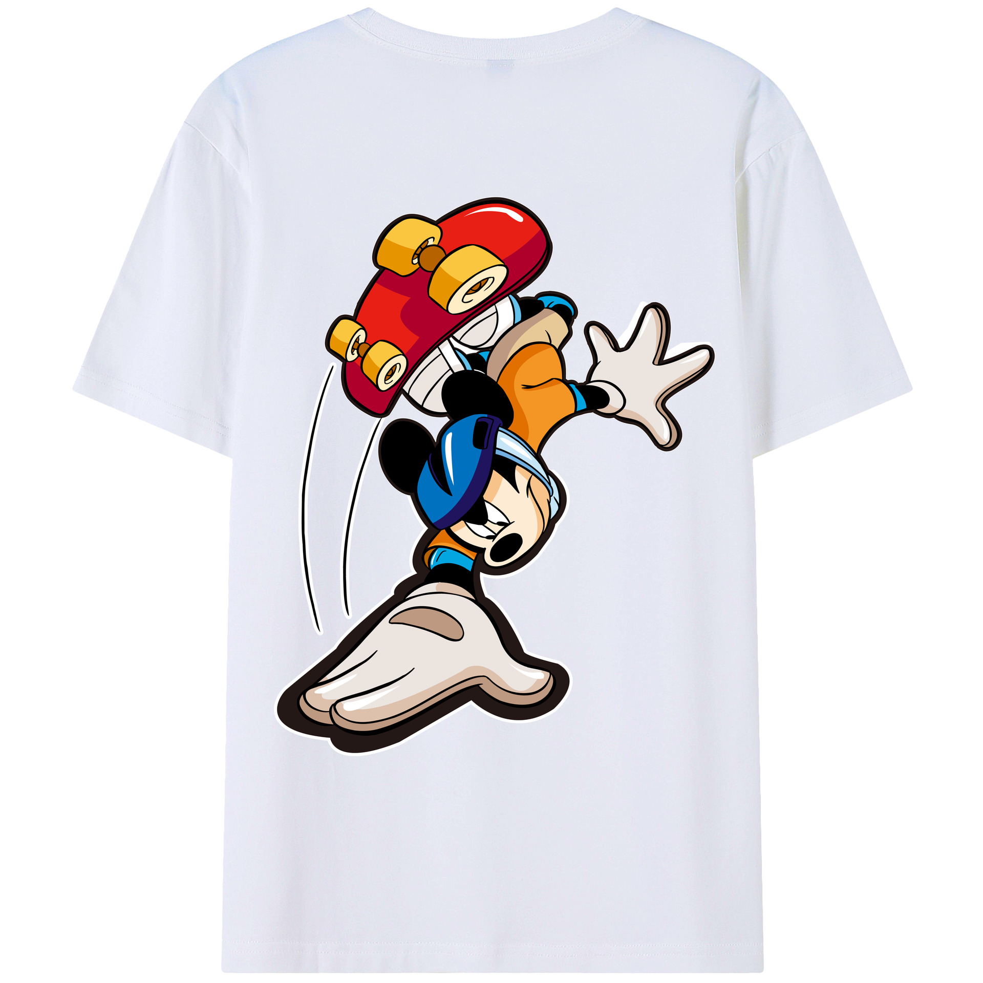 （画像用） ミッキーマウス Mickey Mouse レディース半袖Tシャツ(バックプリント)