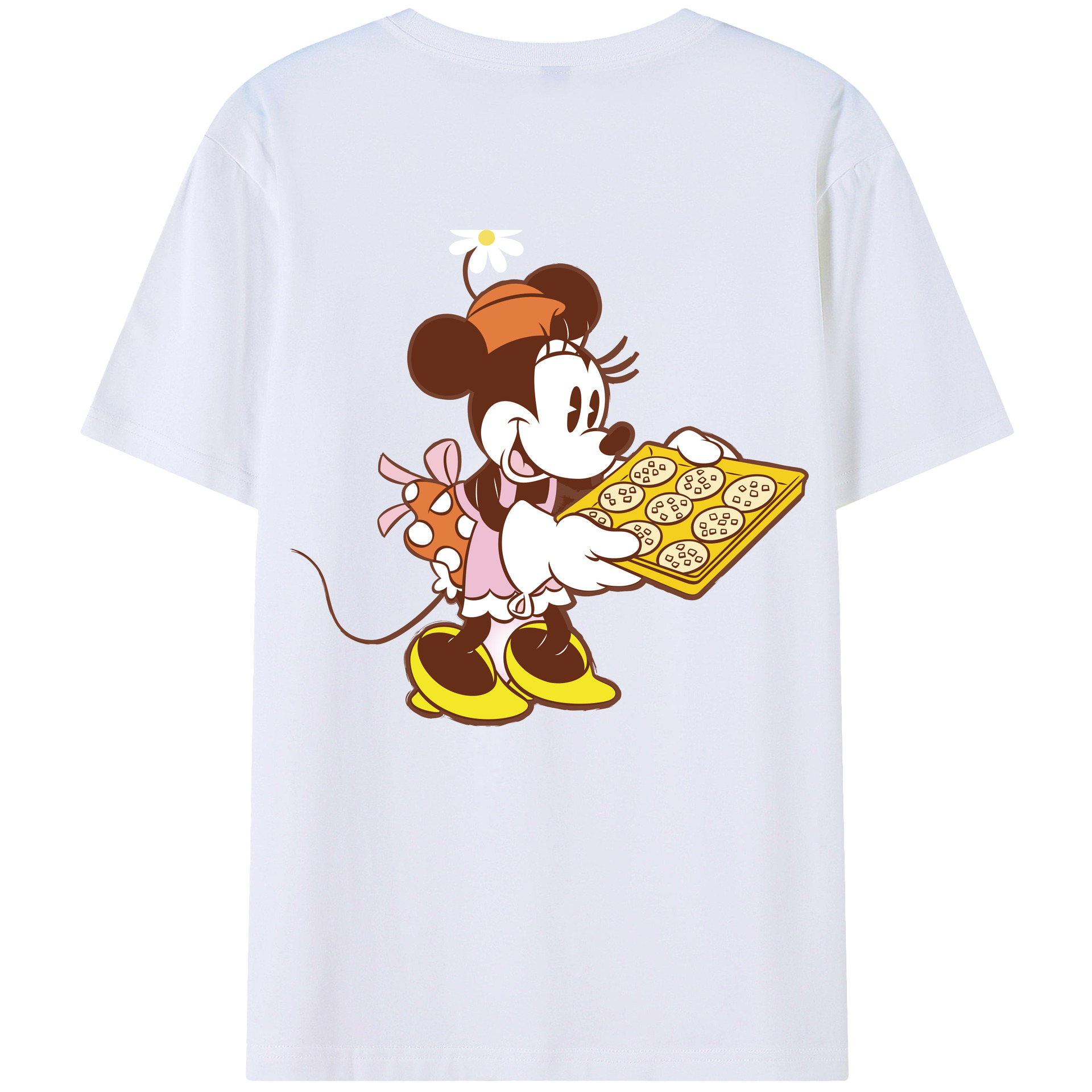 （画像用） ミッキーマウス Mickey Mouse レディース半袖Tシャツ(バックプリント)