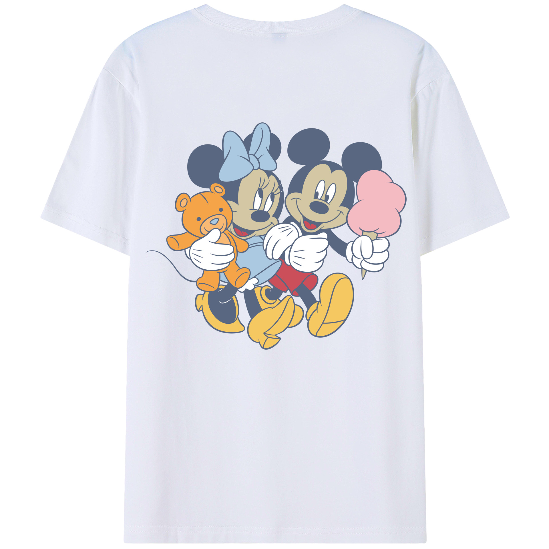 （画像用） ミッキーマウス Mickey Mouse レディース半袖Tシャツ(バックプリント)