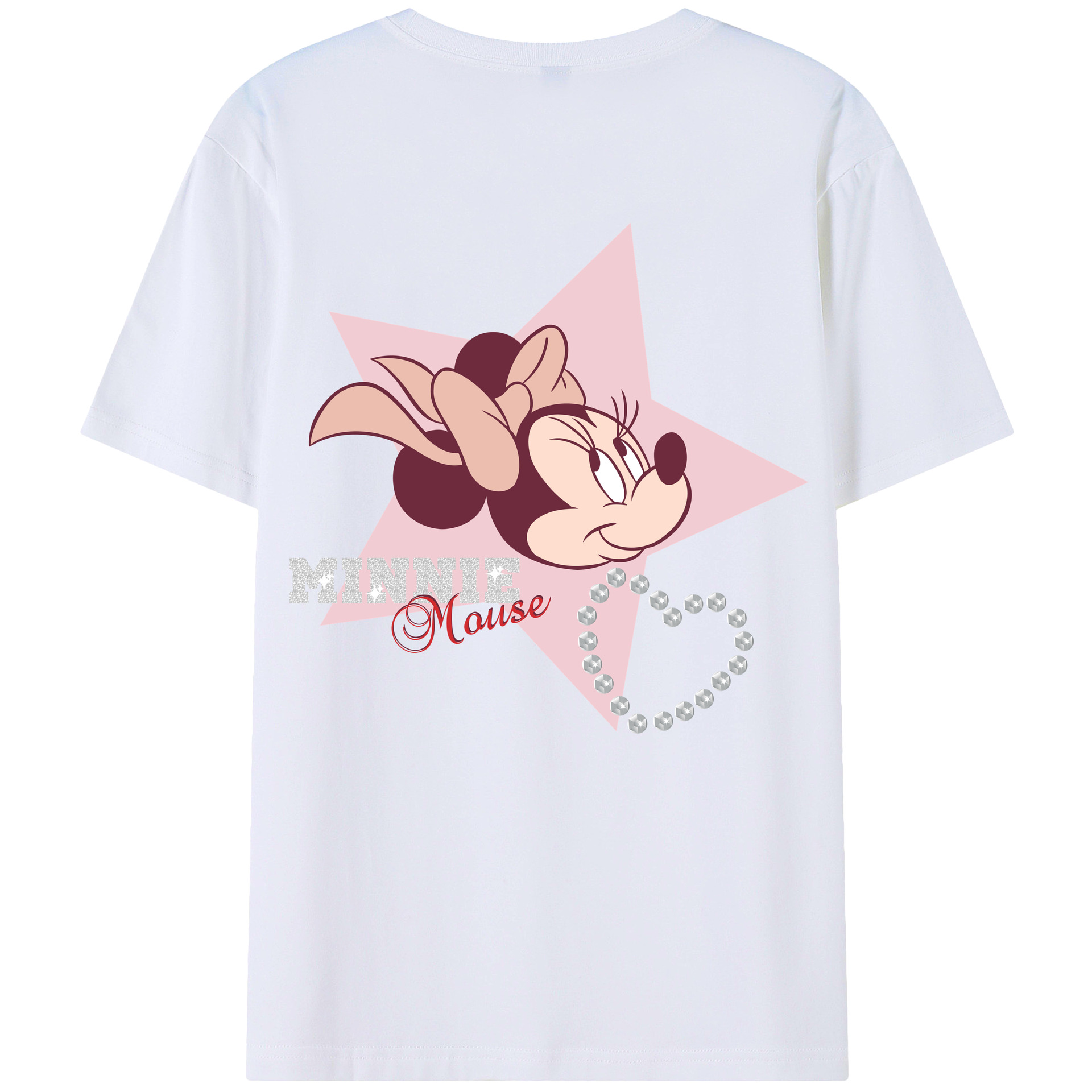 （画像用） ミッキーマウス Mickey Mouse レディース半袖Tシャツ(バックプリント)