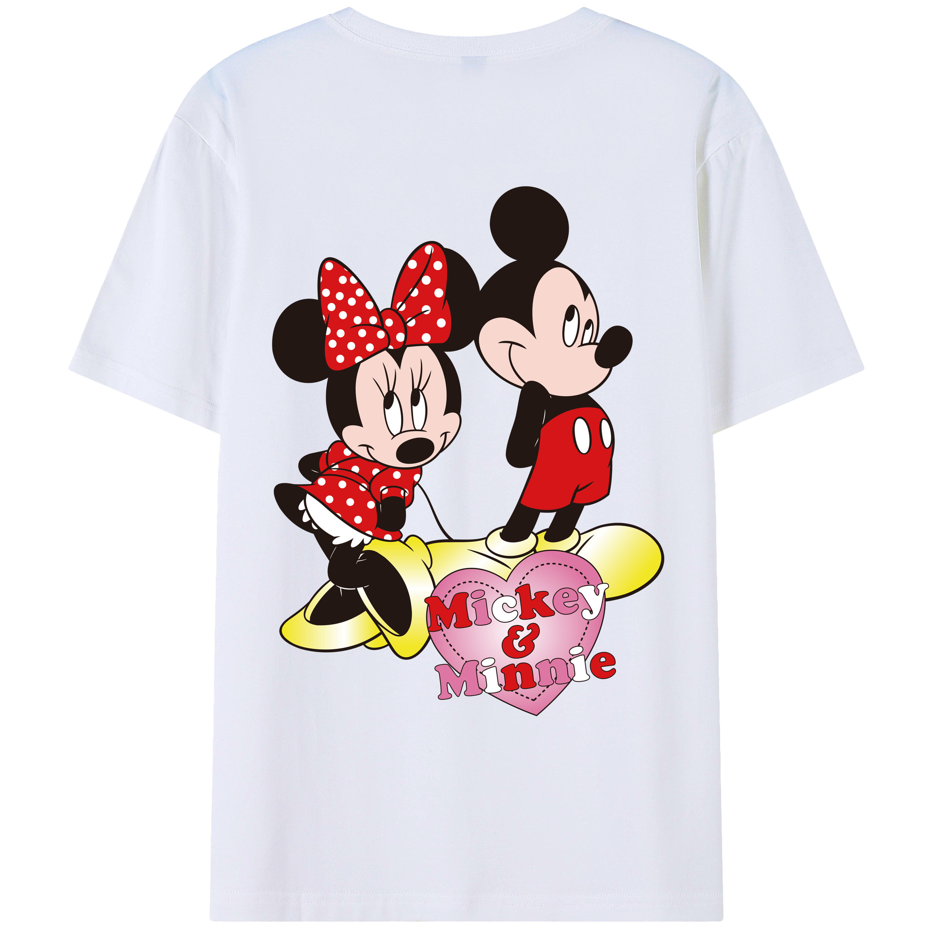 （画像用） ミッキーマウス Mickey Mouse レディース半袖Tシャツ(バックプリント)