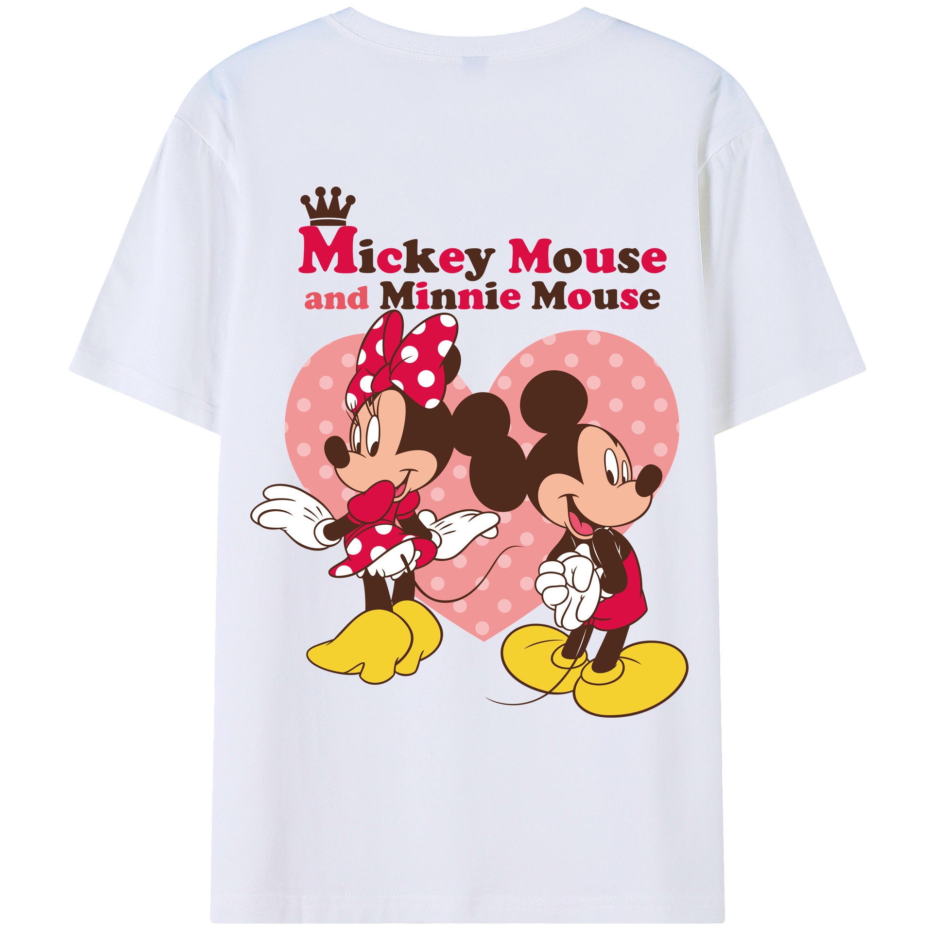 （画像用） ミッキーマウス Mickey Mouse レディース半袖Tシャツ(バックプリント)