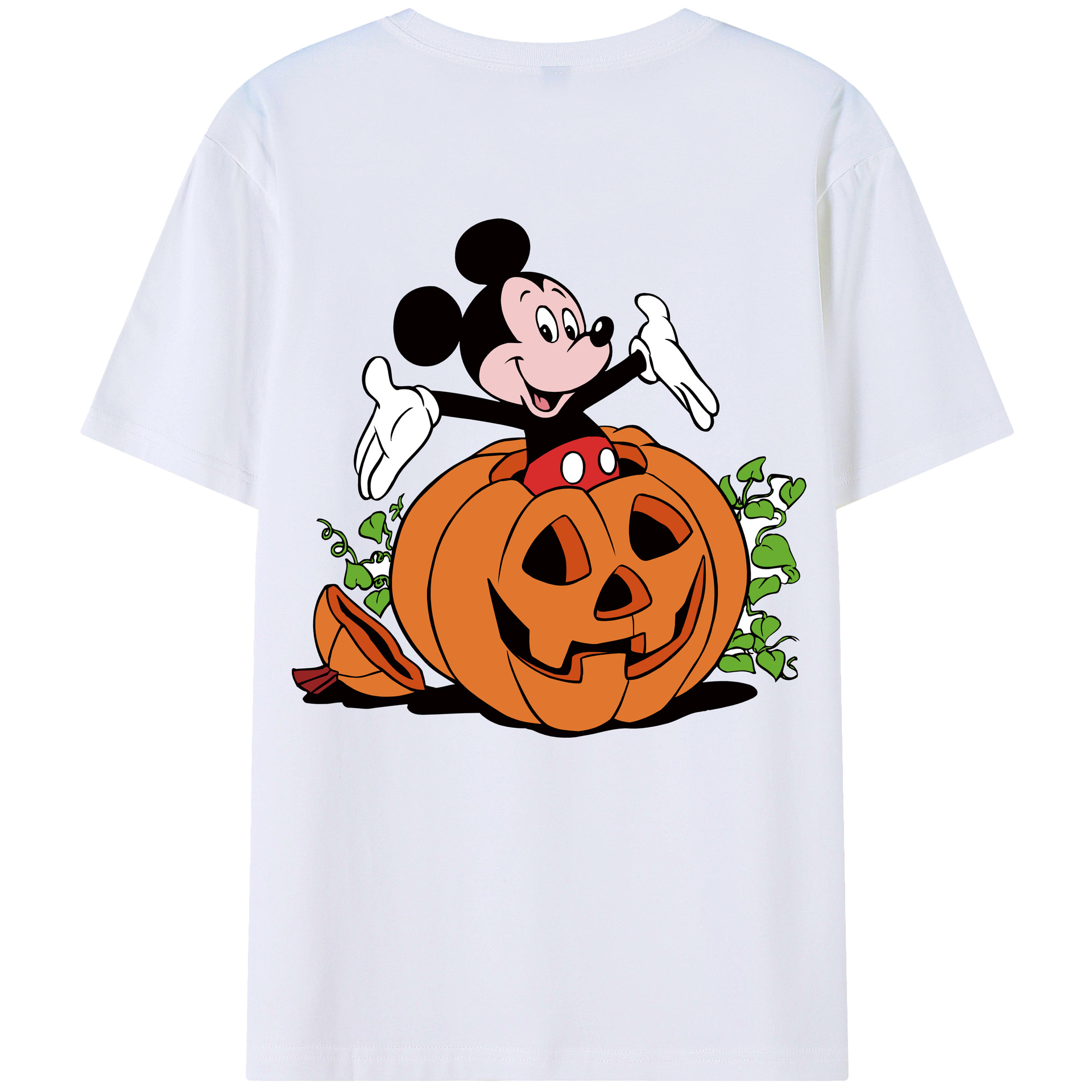 （画像用） ミッキーマウス Mickey Mouse レディース半袖Tシャツ(バックプリント)