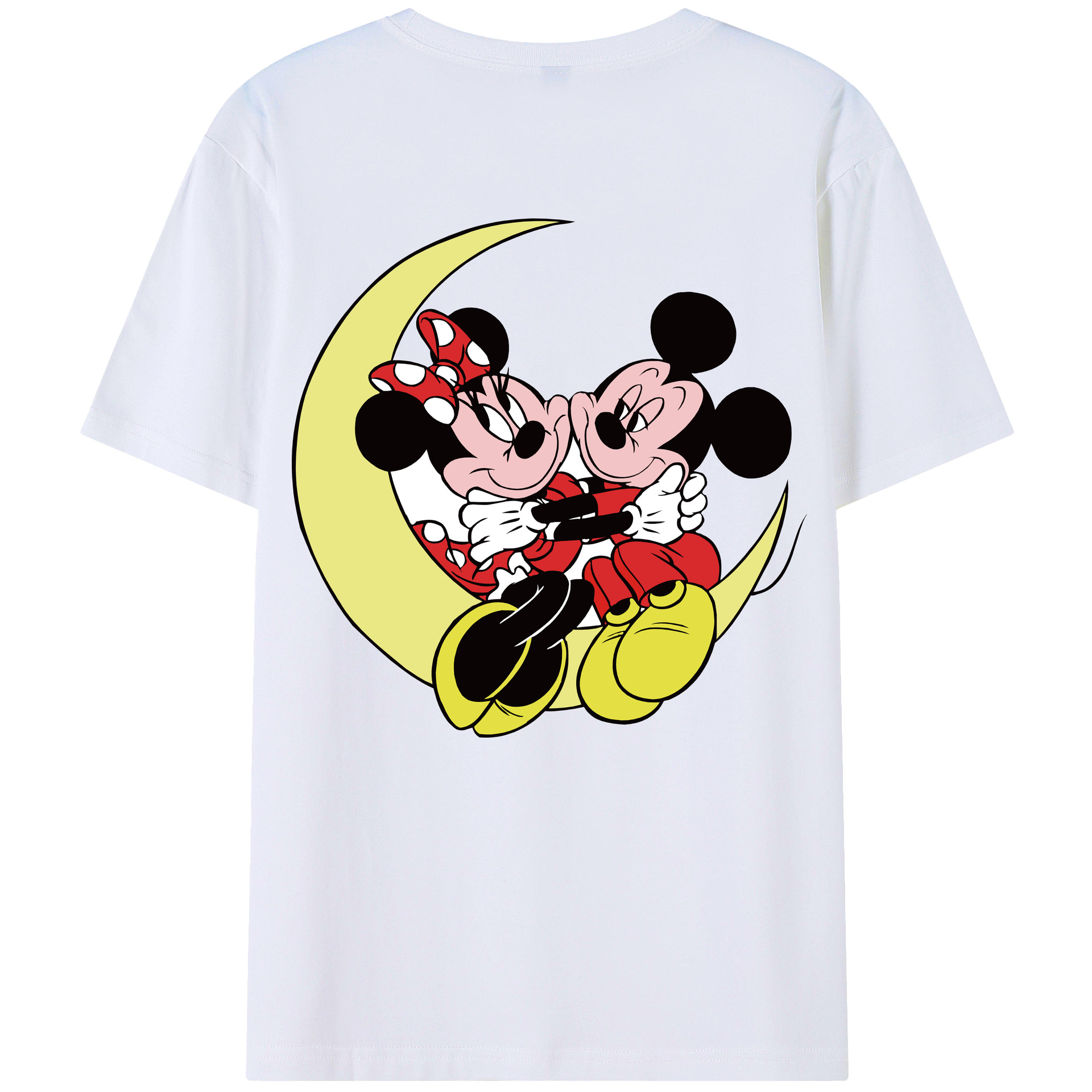 （画像用） ミッキーマウス Mickey Mouse レディース半袖Tシャツ(バックプリント)