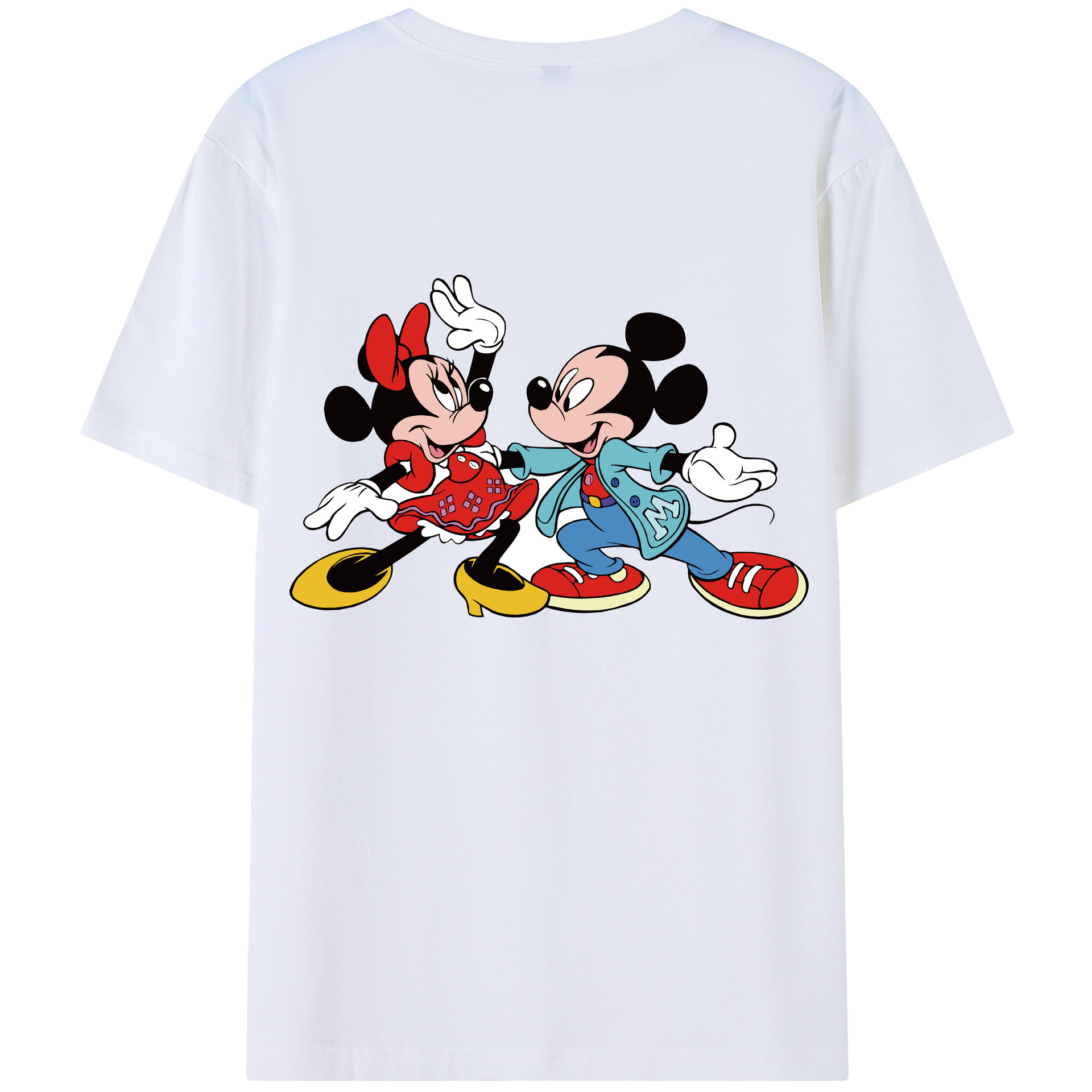（画像用） ミッキーマウス Mickey Mouse レディース半袖Tシャツ(バックプリント)