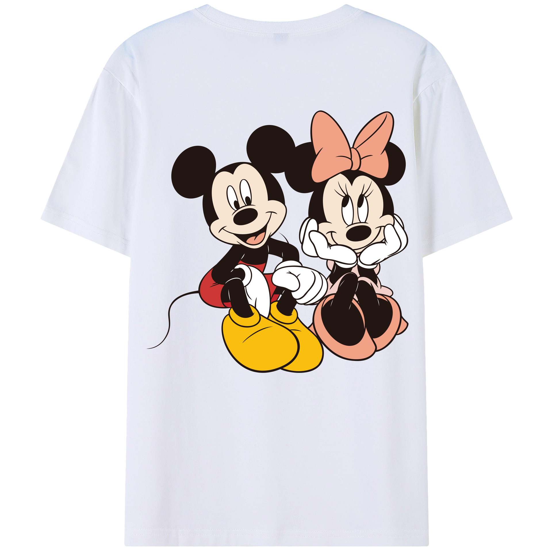 （画像用） ミッキーマウス Mickey Mouse レディース半袖Tシャツ(バックプリント)