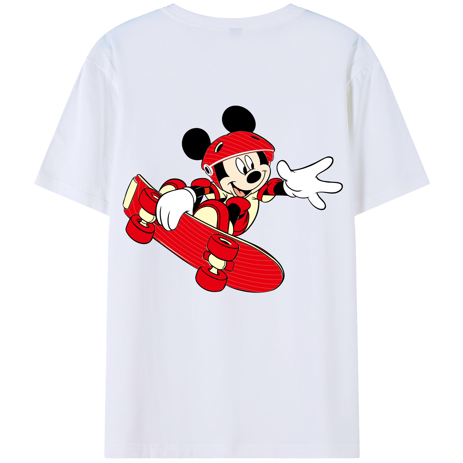 （画像用） ミッキーマウス Mickey Mouse レディース半袖Tシャツ(バックプリント)