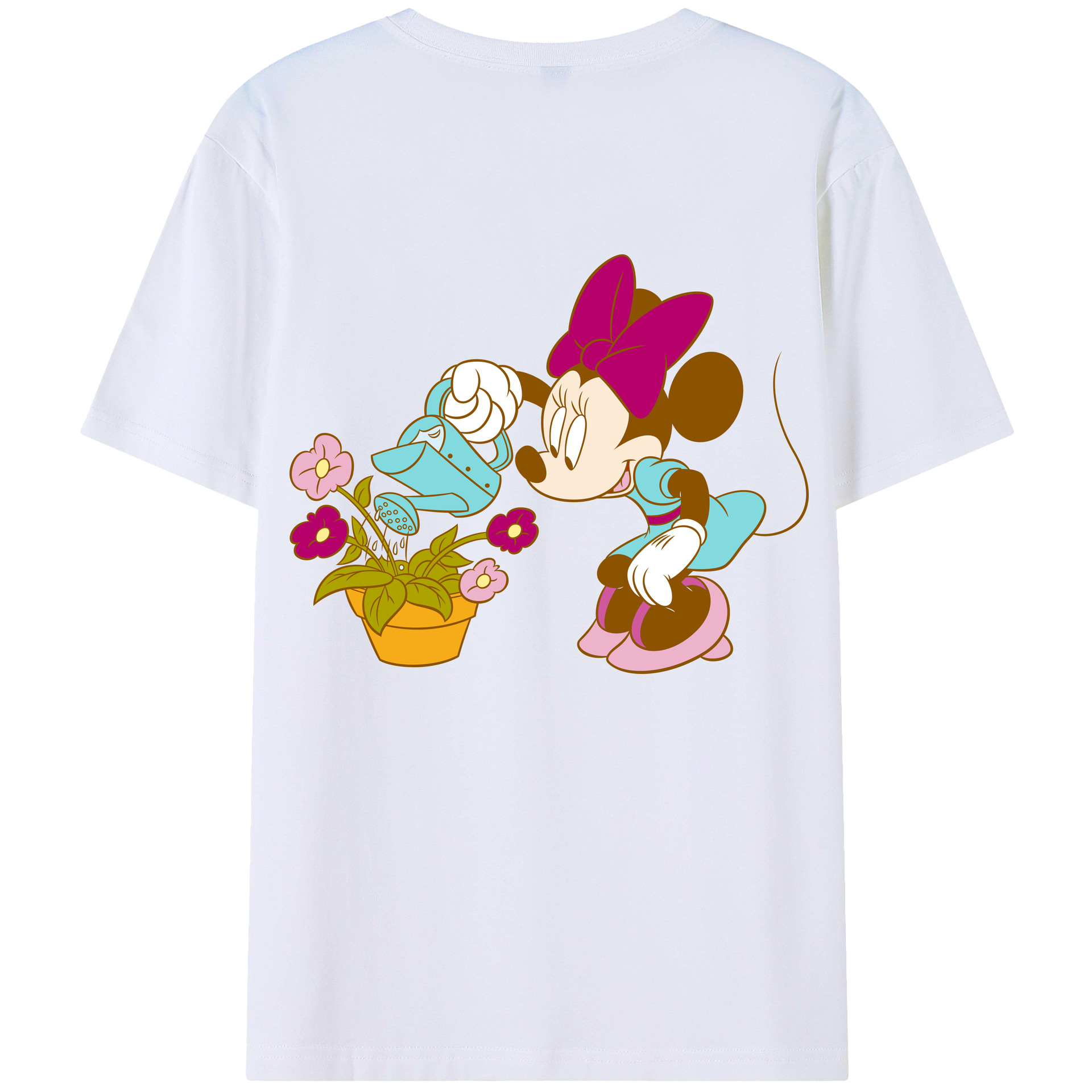 （画像用） ミッキーマウス Mickey Mouse レディース半袖Tシャツ(バックプリント)