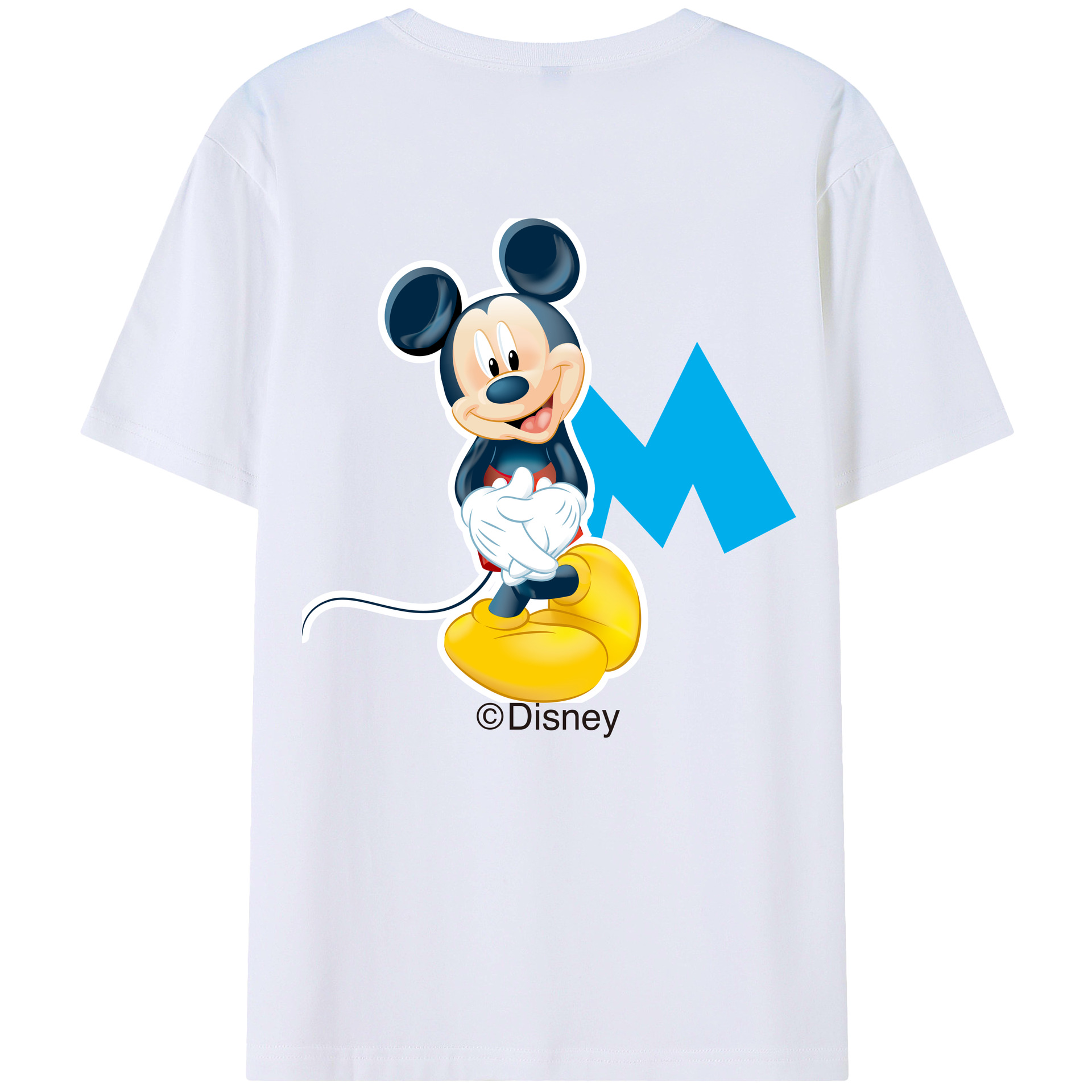 （画像用） ミッキーマウス Mickey Mouse レディース半袖Tシャツ(バックプリント)