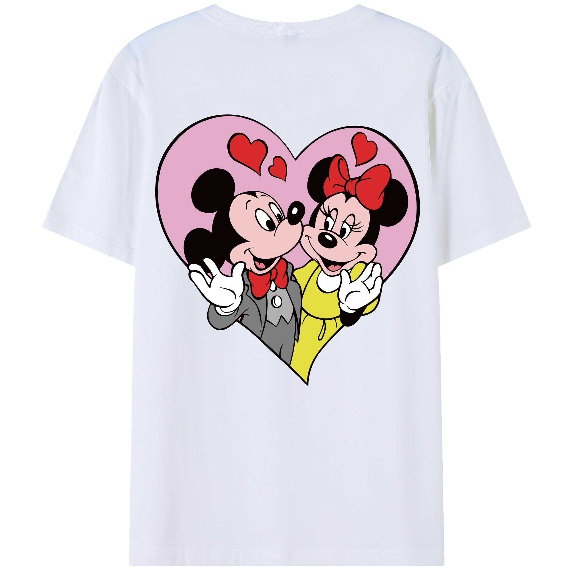 （画像用） ミッキーマウス Mickey Mouse レディース半袖Tシャツ(バックプリント)