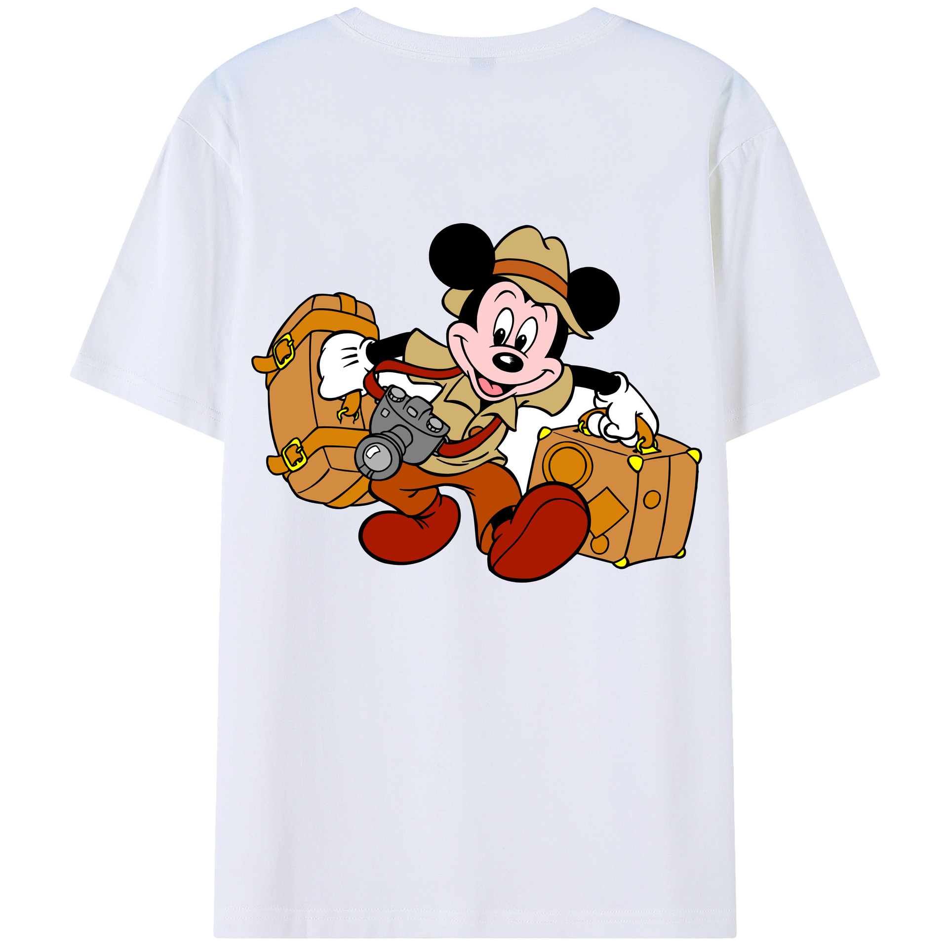 （画像用） ミッキーマウス Mickey Mouse レディース半袖Tシャツ(バックプリント)
