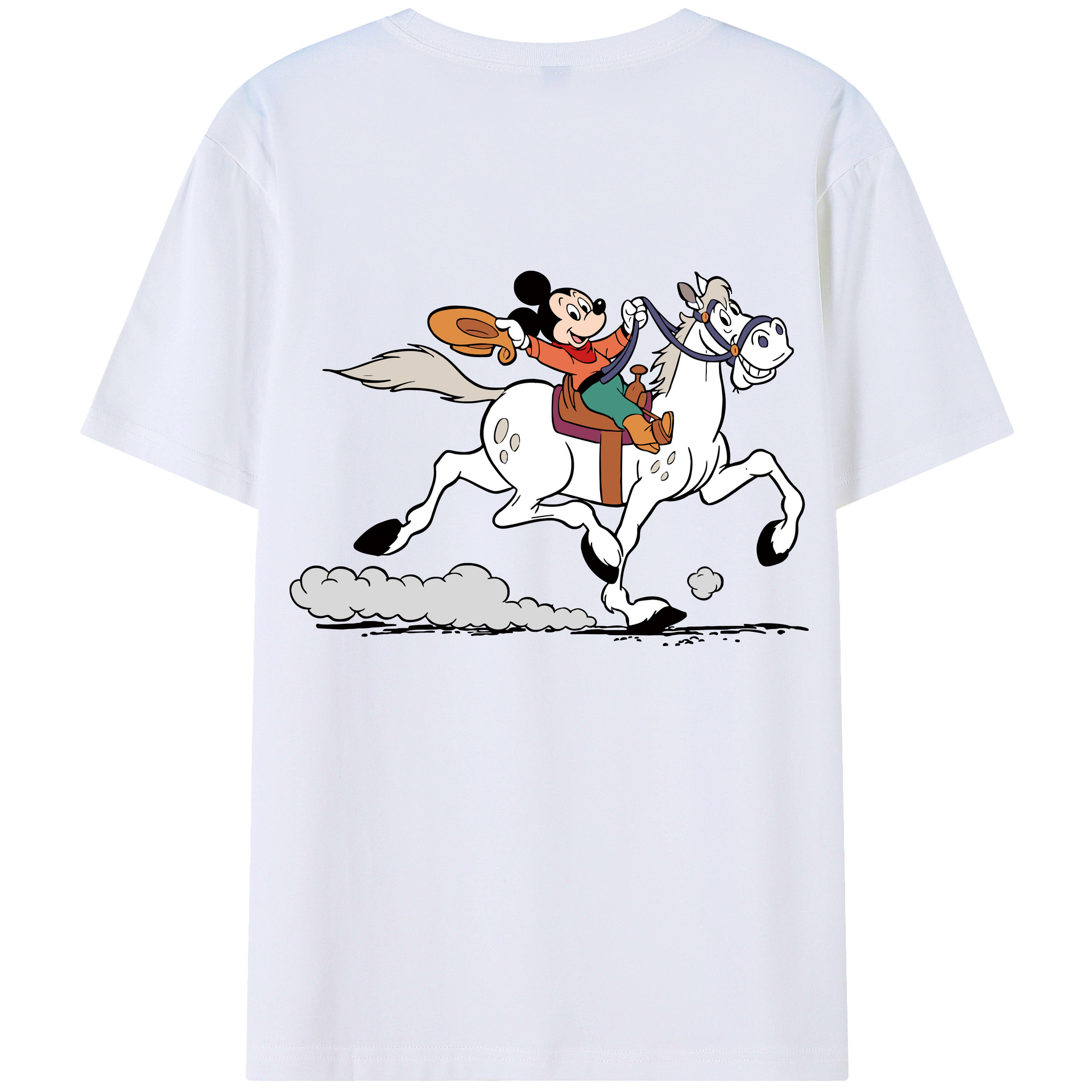 （画像用） ミッキーマウス Mickey Mouse レディース半袖Tシャツ(バックプリント)