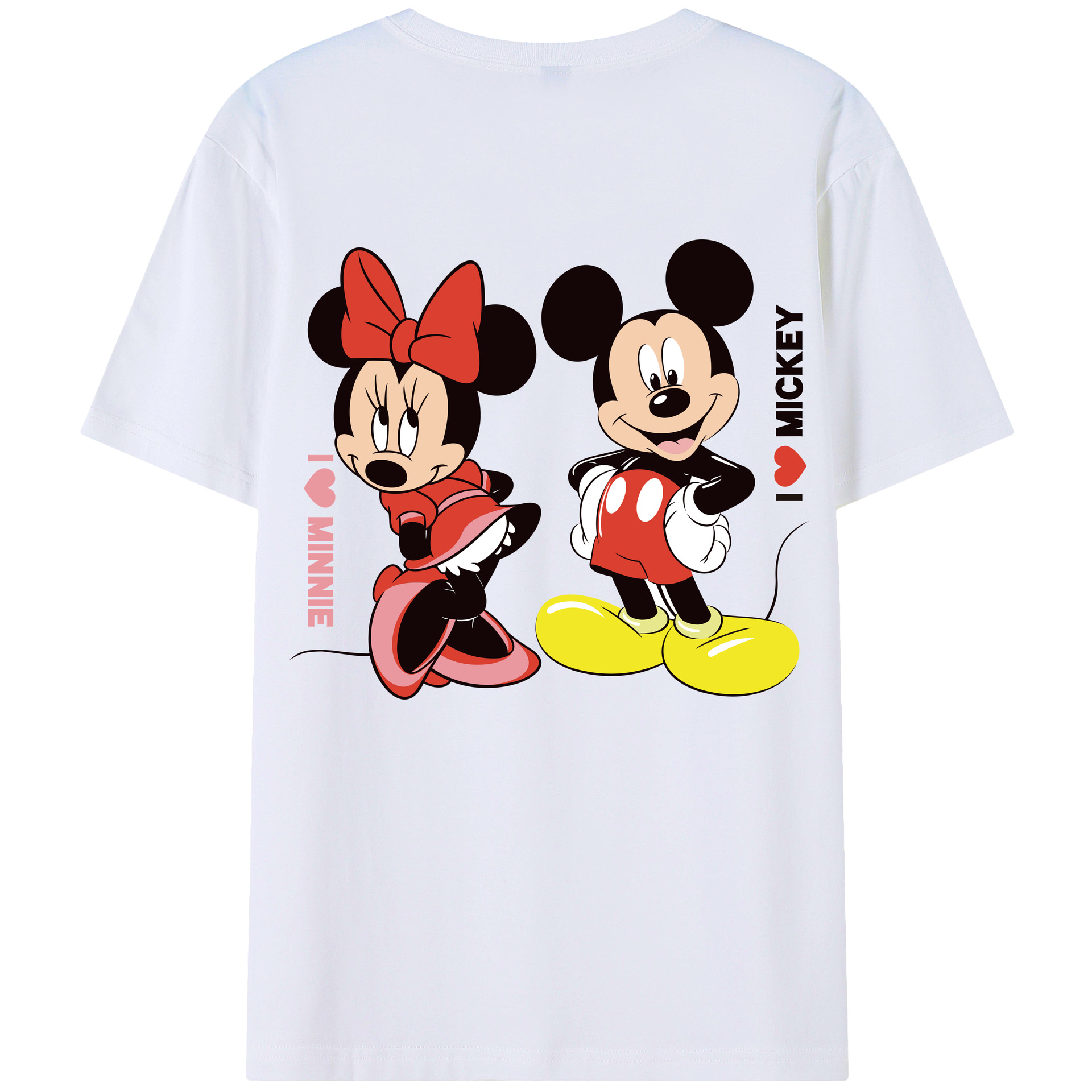 （画像用） ミッキーマウス Mickey Mouse レディース半袖Tシャツ(バックプリント)