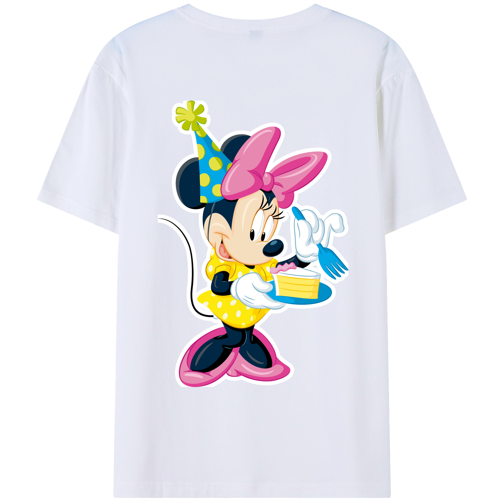（画像用） ミッキーマウス Mickey Mouse レディース半袖Tシャツ(バックプリント)