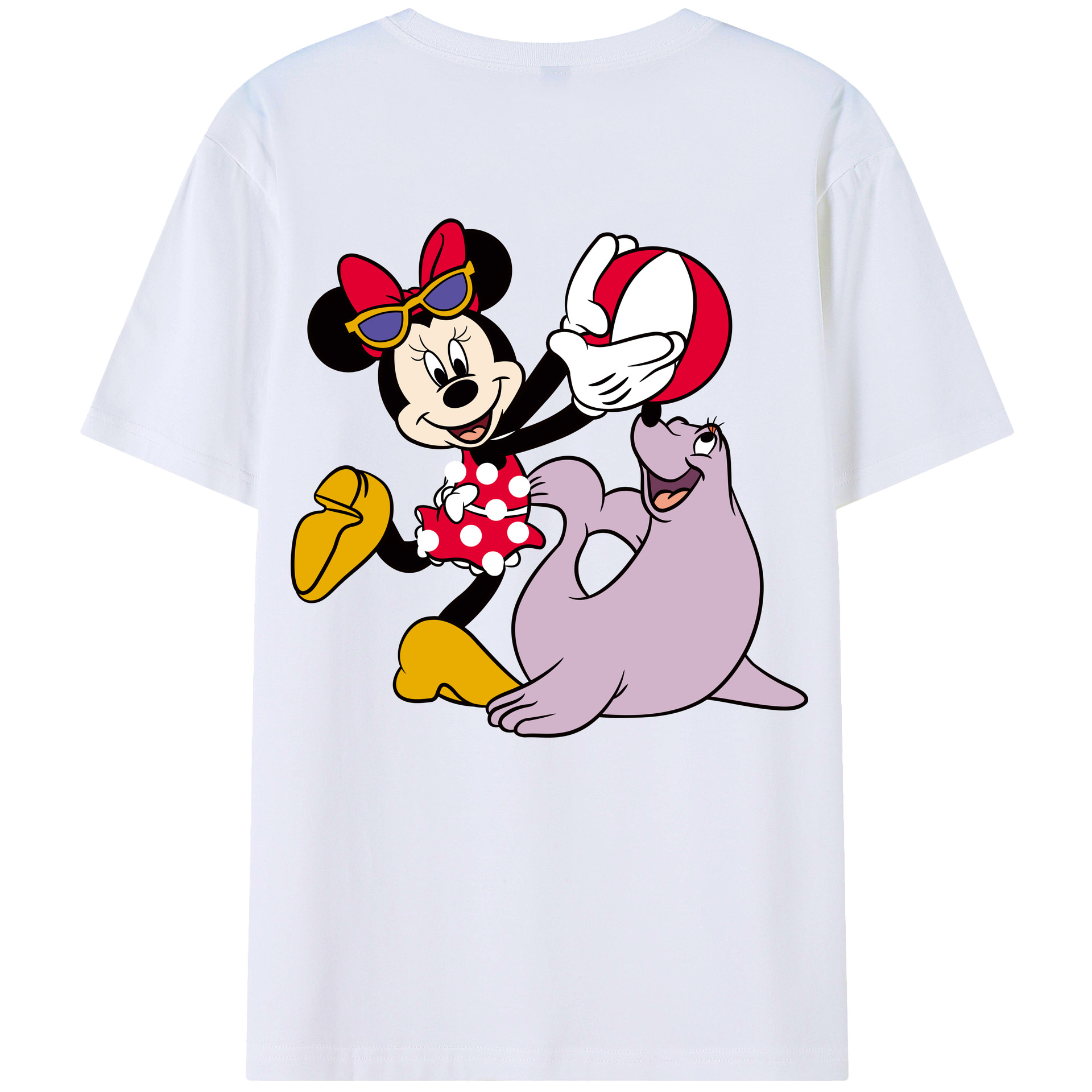 （画像用） ミッキーマウス Mickey Mouse レディース半袖Tシャツ(バックプリント)