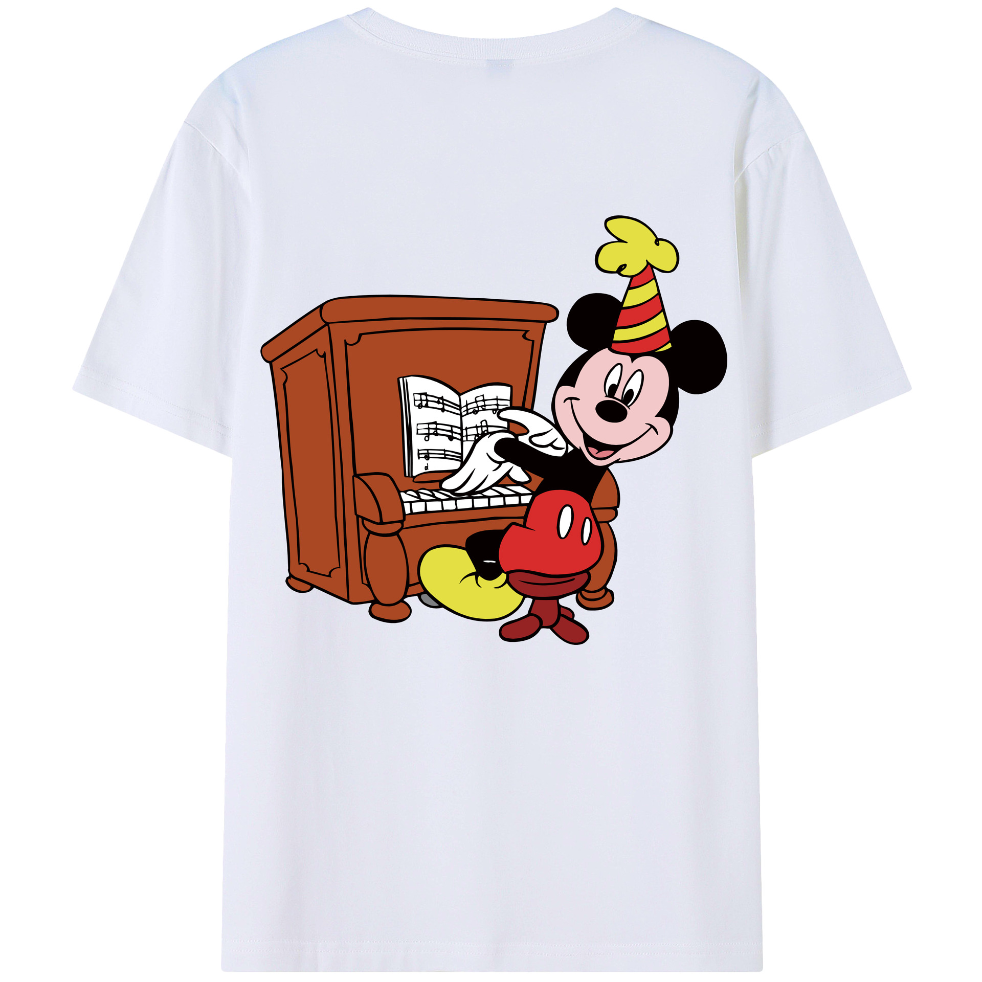 （画像用） ミッキーマウス Mickey Mouse レディース半袖Tシャツ(バックプリント)