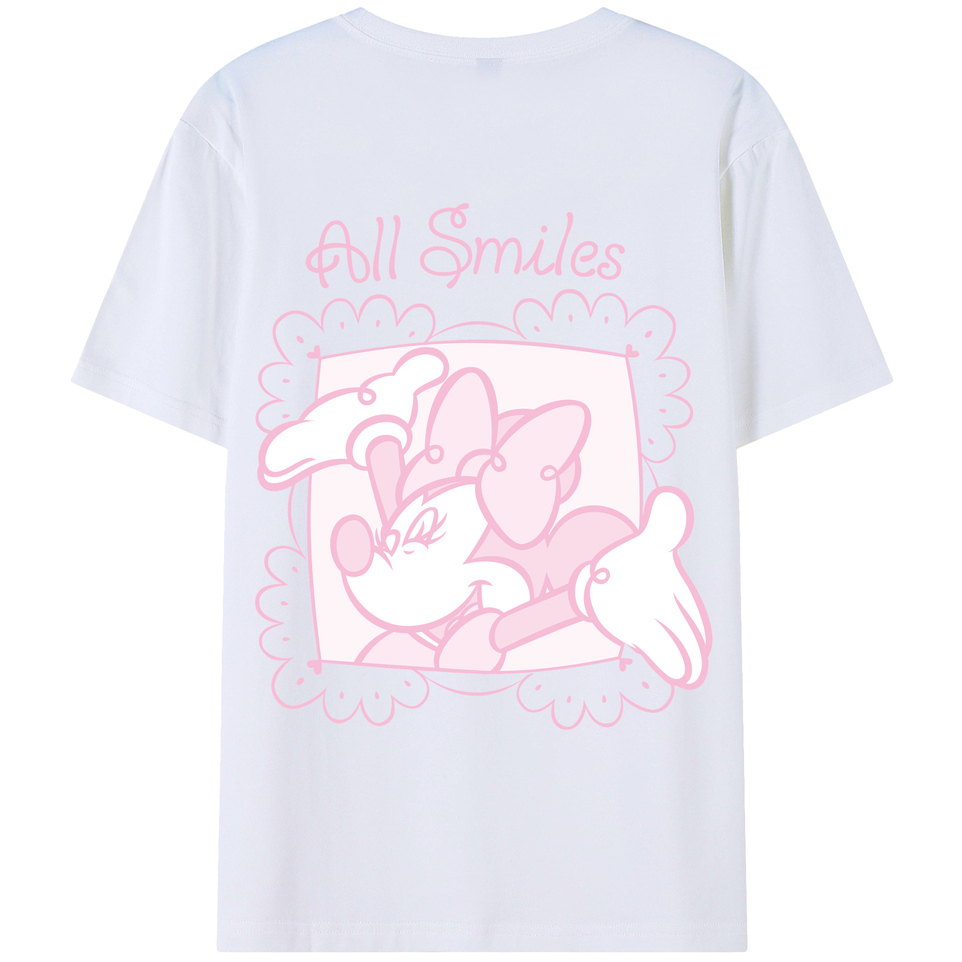 （画像用） ミッキーマウス Mickey Mouse レディース半袖Tシャツ(バックプリント)