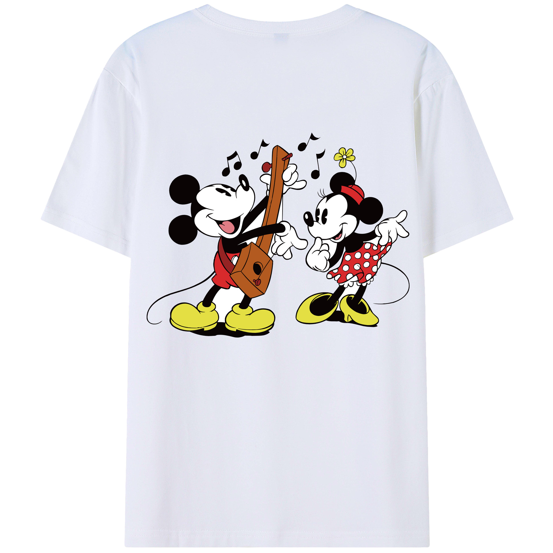 （画像用） ミッキーマウス Mickey Mouse レディース半袖Tシャツ(バックプリント)