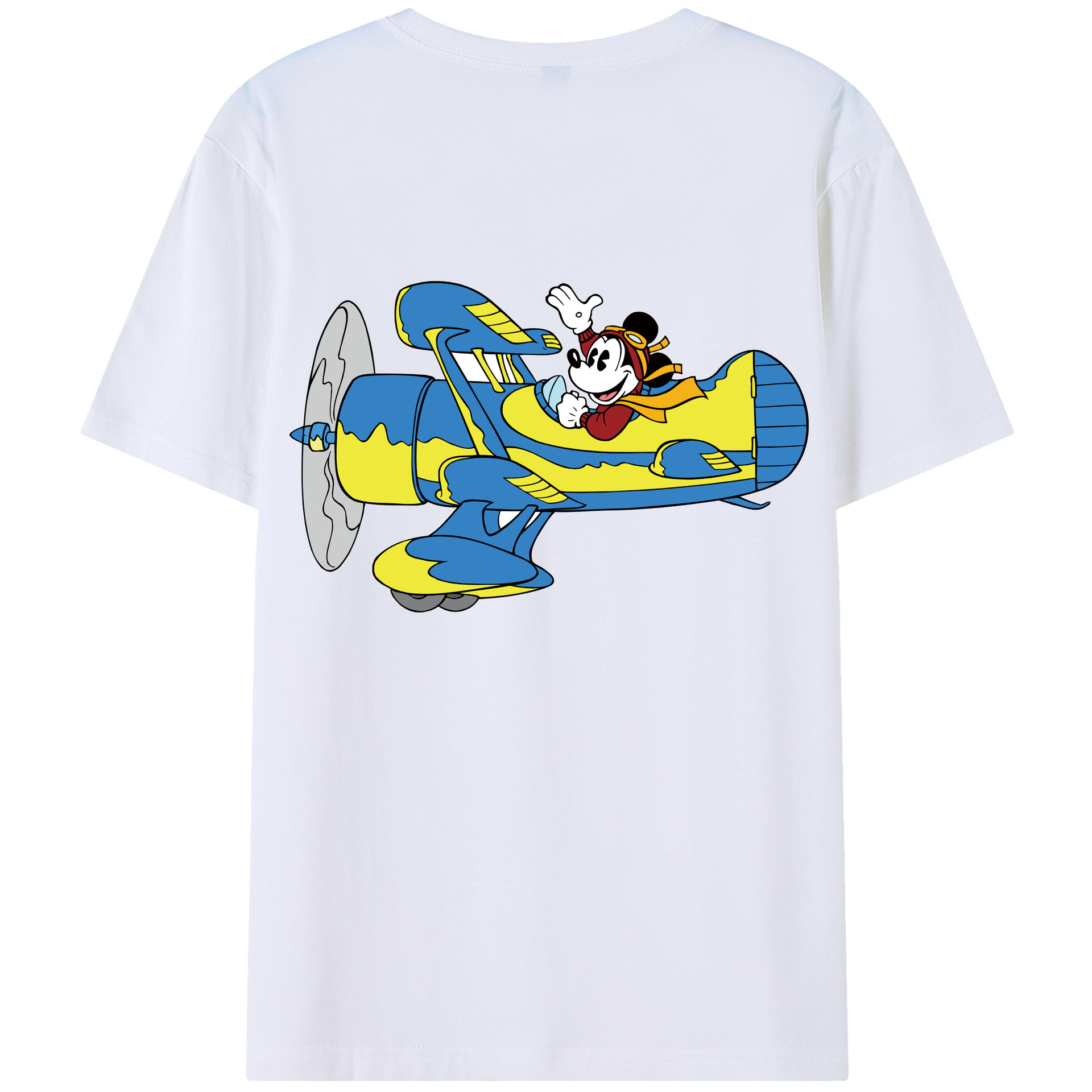 （画像用） ミッキーマウス Mickey Mouse レディース半袖Tシャツ(バックプリント)