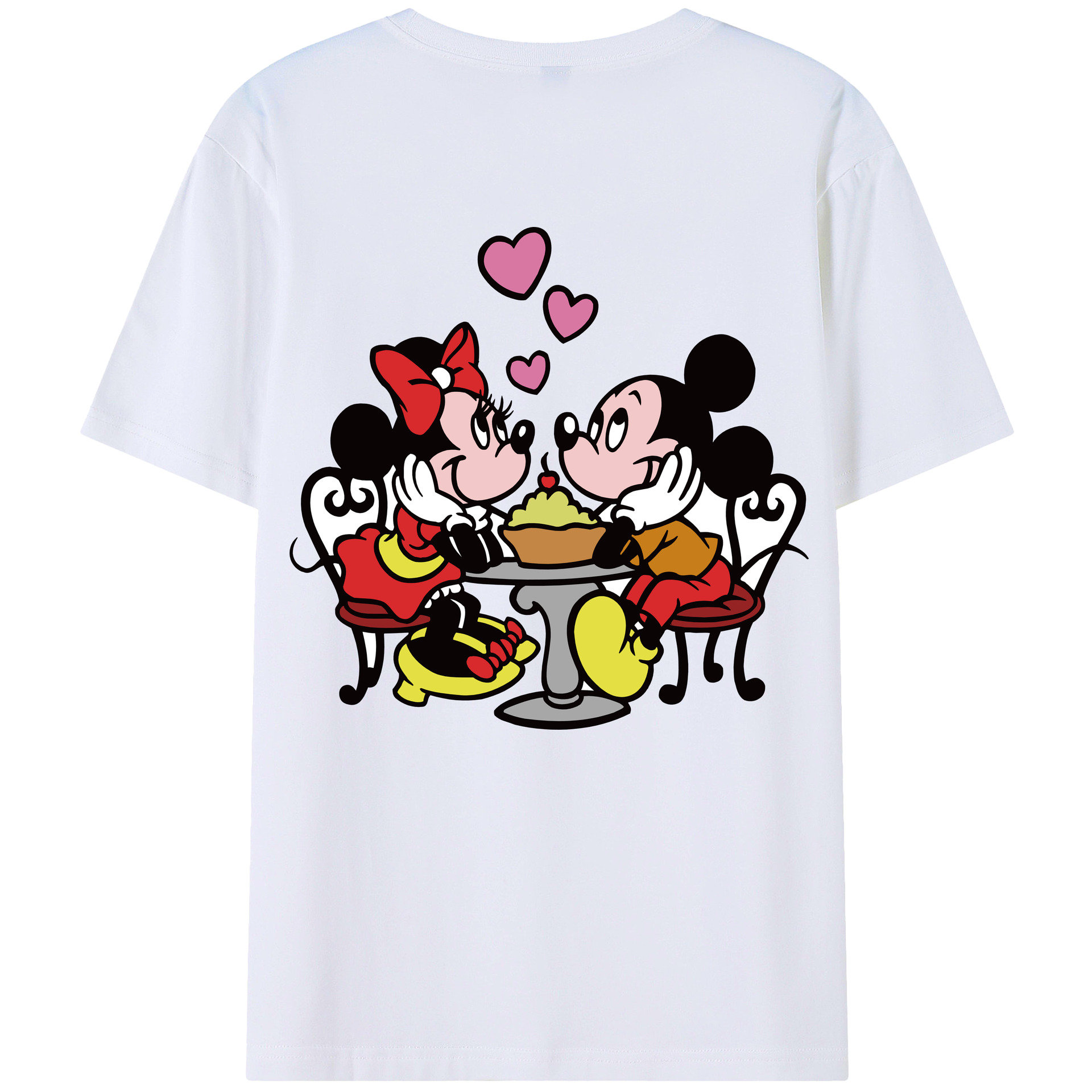 （画像用） ミッキーマウス Mickey Mouse レディース半袖Tシャツ(バックプリント)