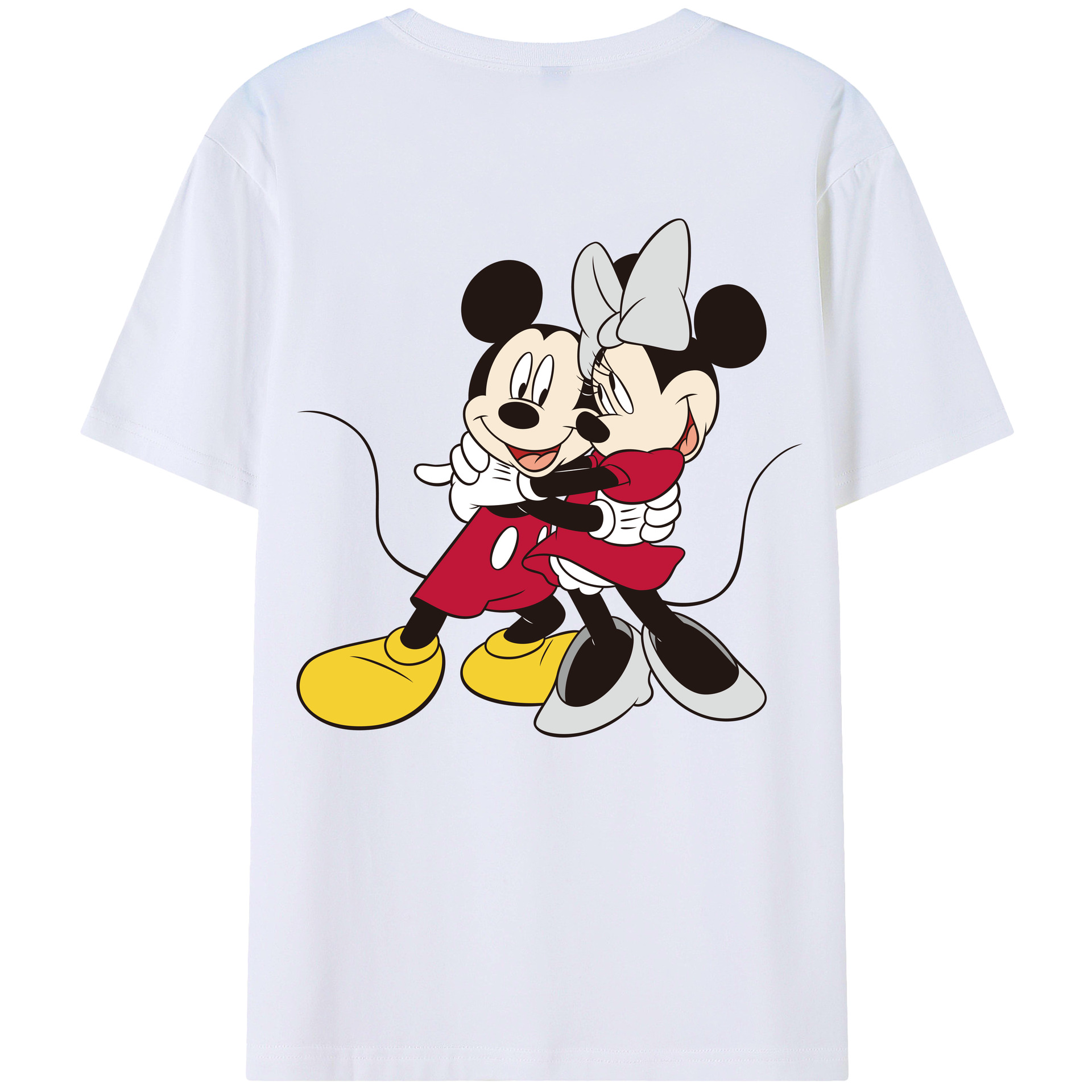 （画像用） ミッキーマウス Mickey Mouse レディース半袖Tシャツ(バックプリント)