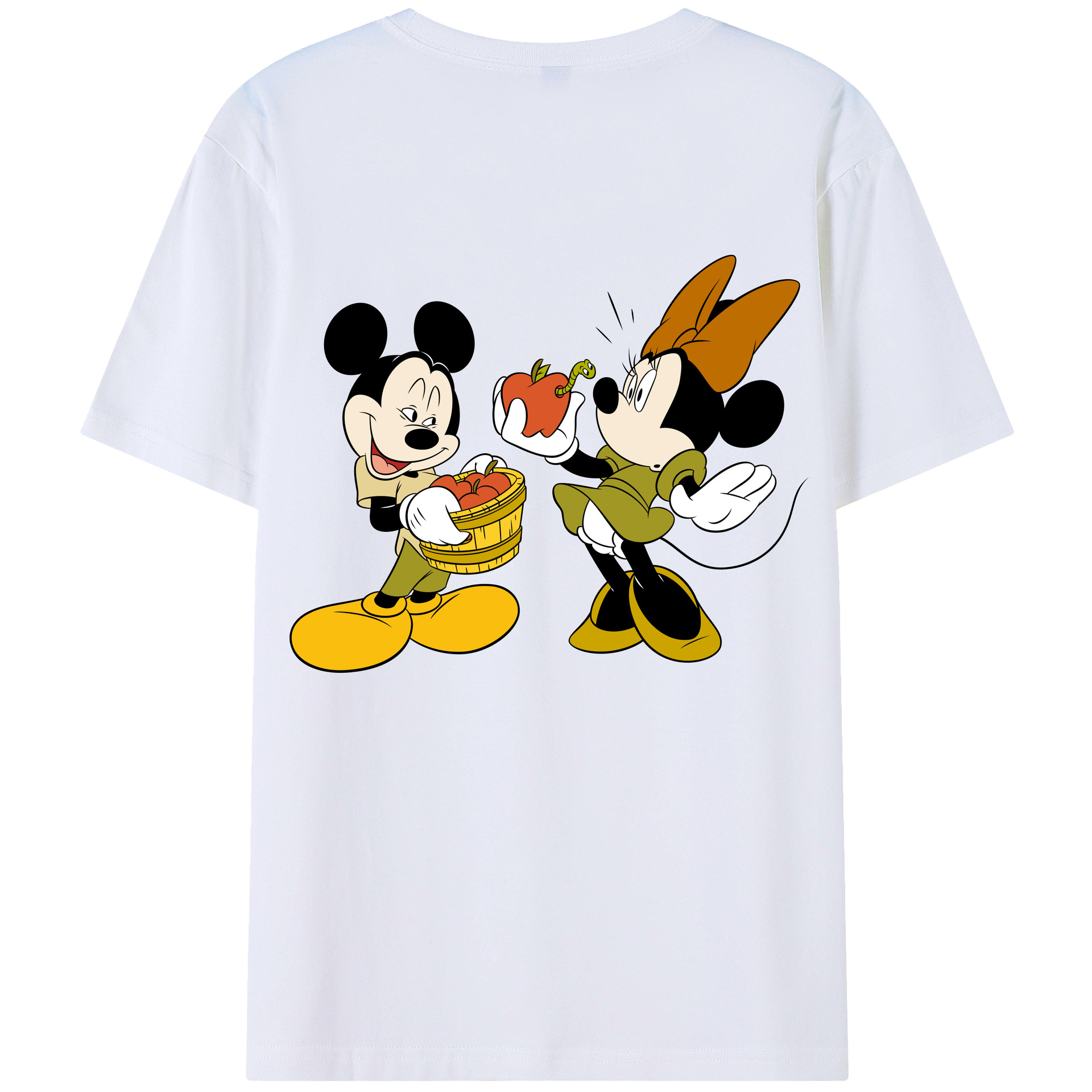 （画像用） ミッキーマウス Mickey Mouse レディース半袖Tシャツ(バックプリント)