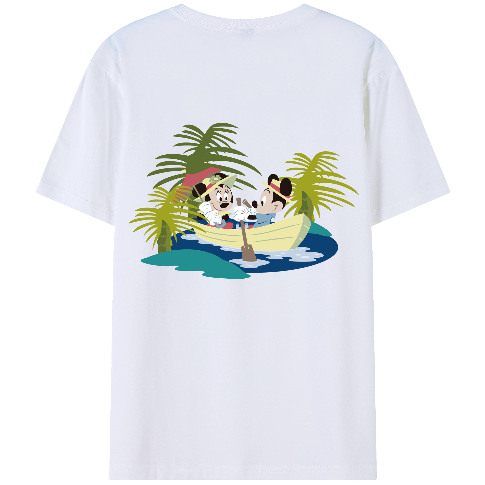 （画像用） ミッキーマウス Mickey Mouse レディース半袖Tシャツ(バックプリント)